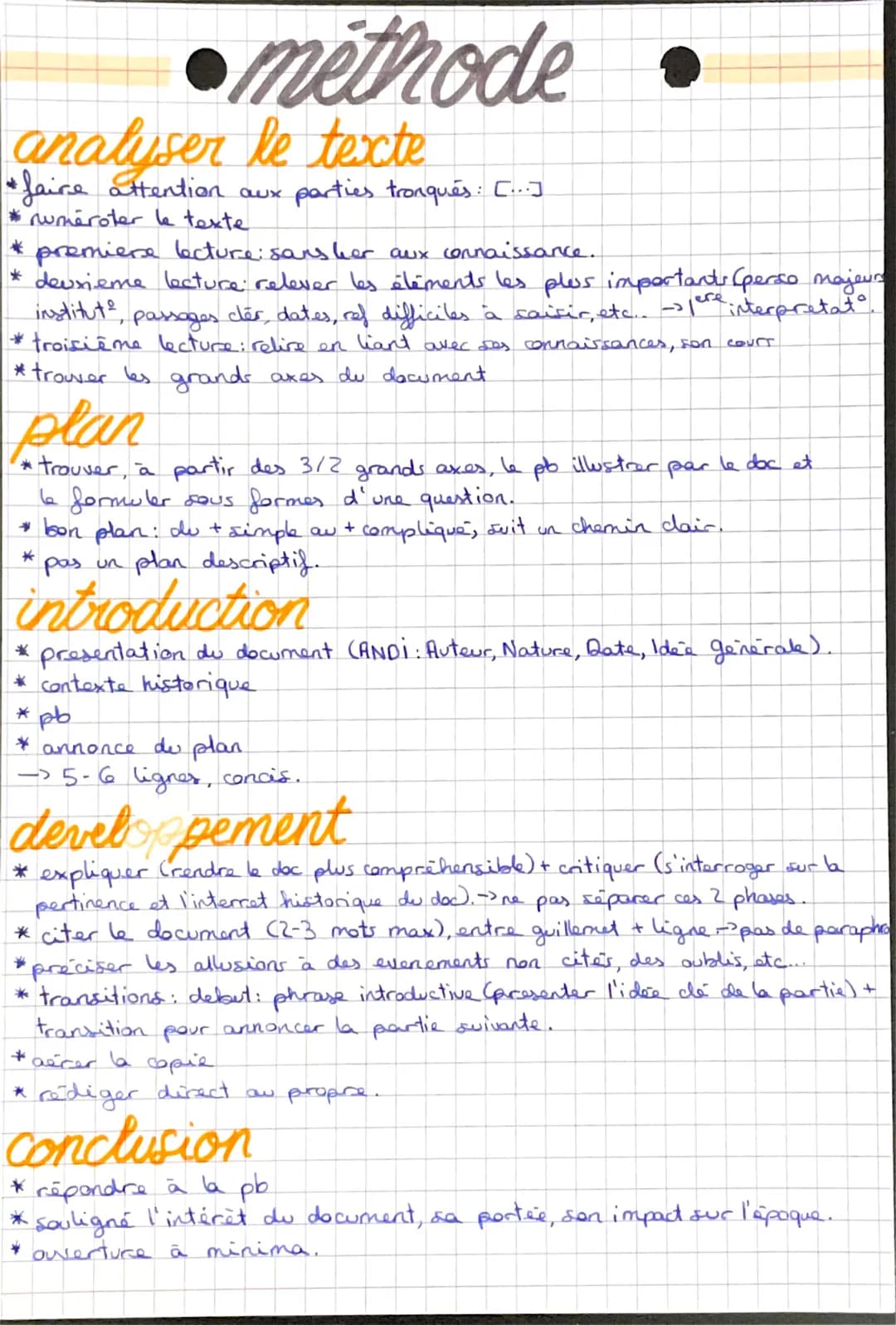 # •methode.

analyser le texte
*faire attention aux parties tronqués: [...]
*uméroter le texte
* premiere lecture: sansher aux connaissance.