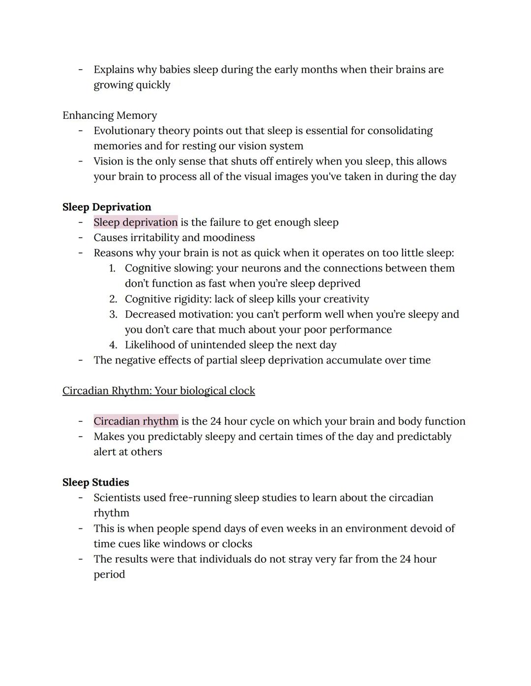 # Chapter 4: Consciousness

Sleep

- Sleeping with one eye open is called unihemispheric sleep, it is a practice
that allows the half of the