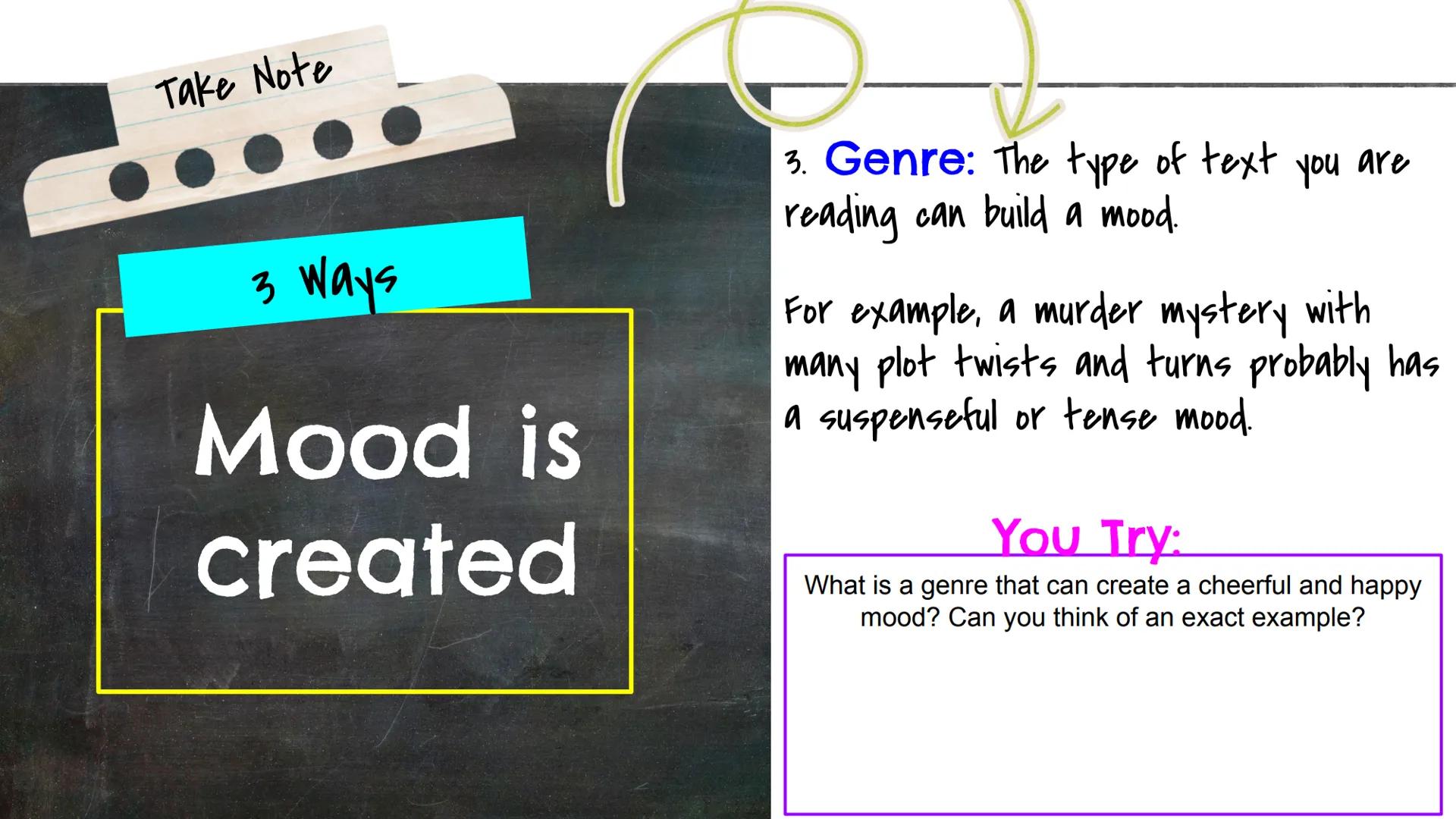 # Mood

# & Tone

All about the feels -Tone & Mood
All about
----feelings -&- attitudes-----
yours and the author's.
They both help create
t
