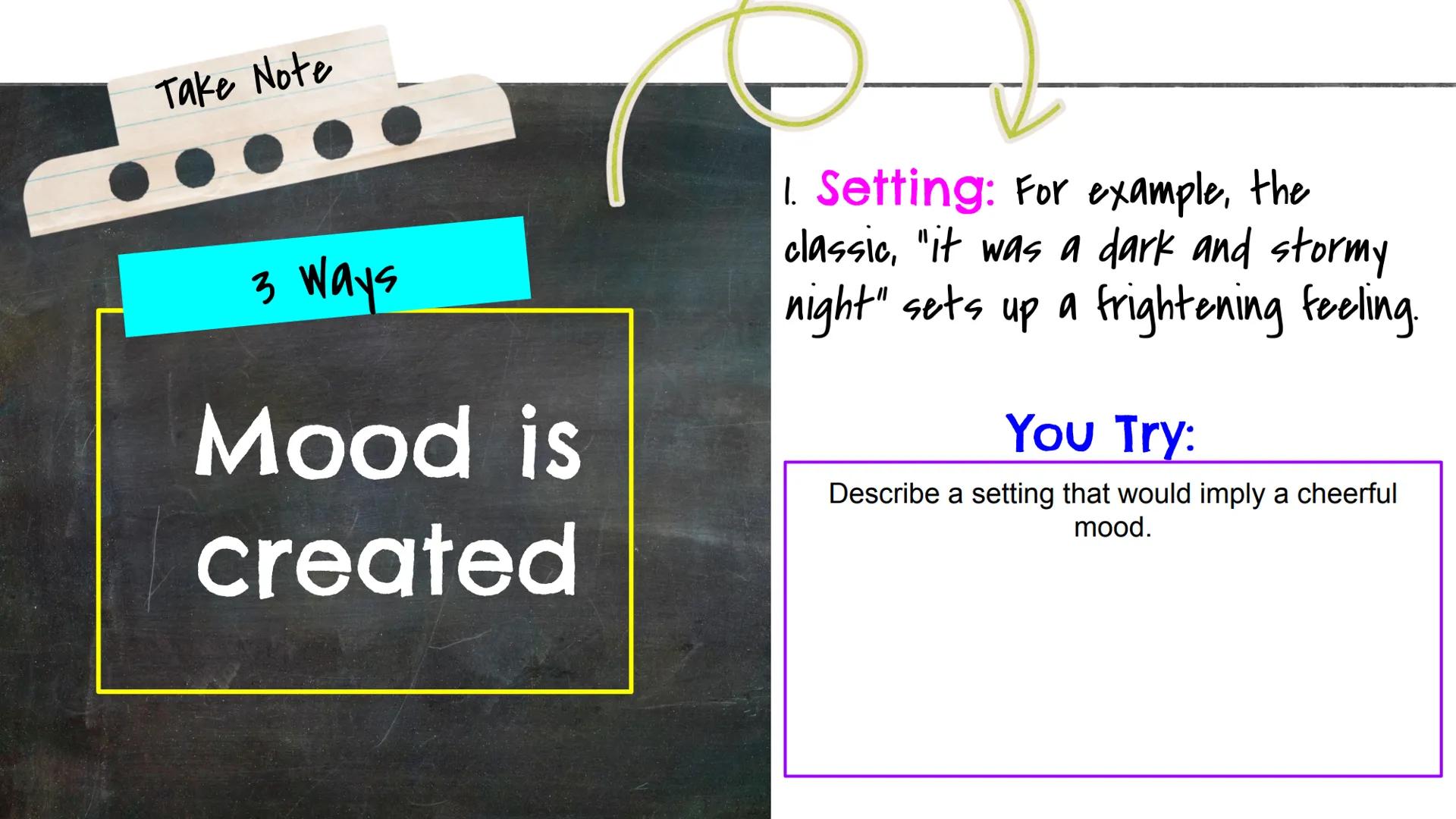 # Mood

# & Tone

All about the feels -Tone & Mood
All about
----feelings -&- attitudes-----
yours and the author's.
They both help create
t