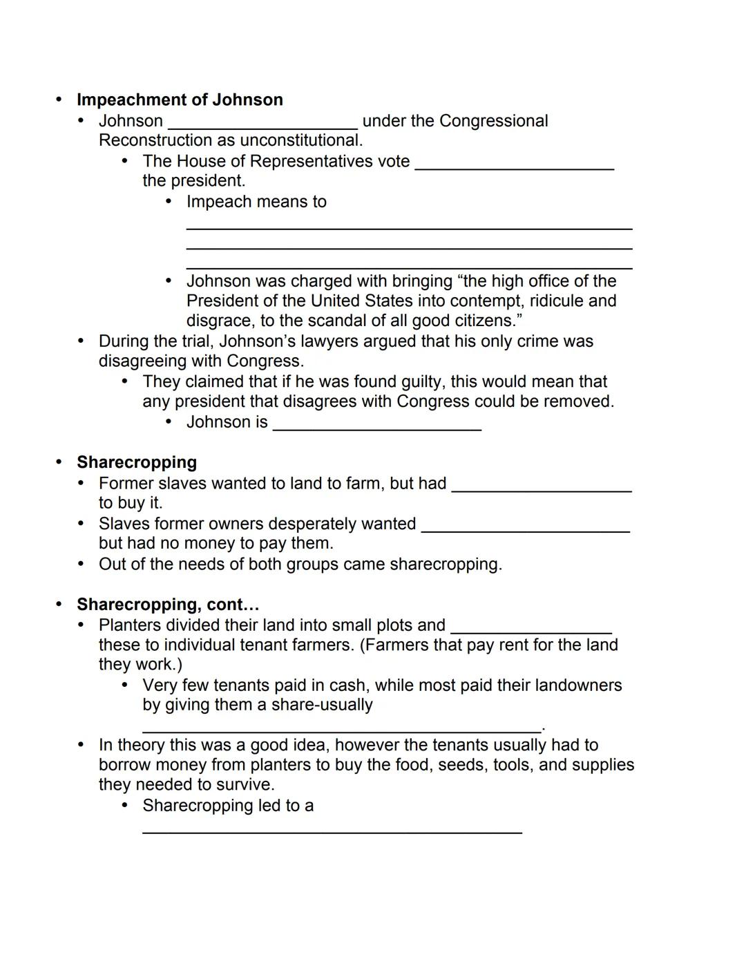 Directions: Read the copies of the 13th, 14th, and 15th amendments that have been provided. For each amendment, rewrite it in your own words