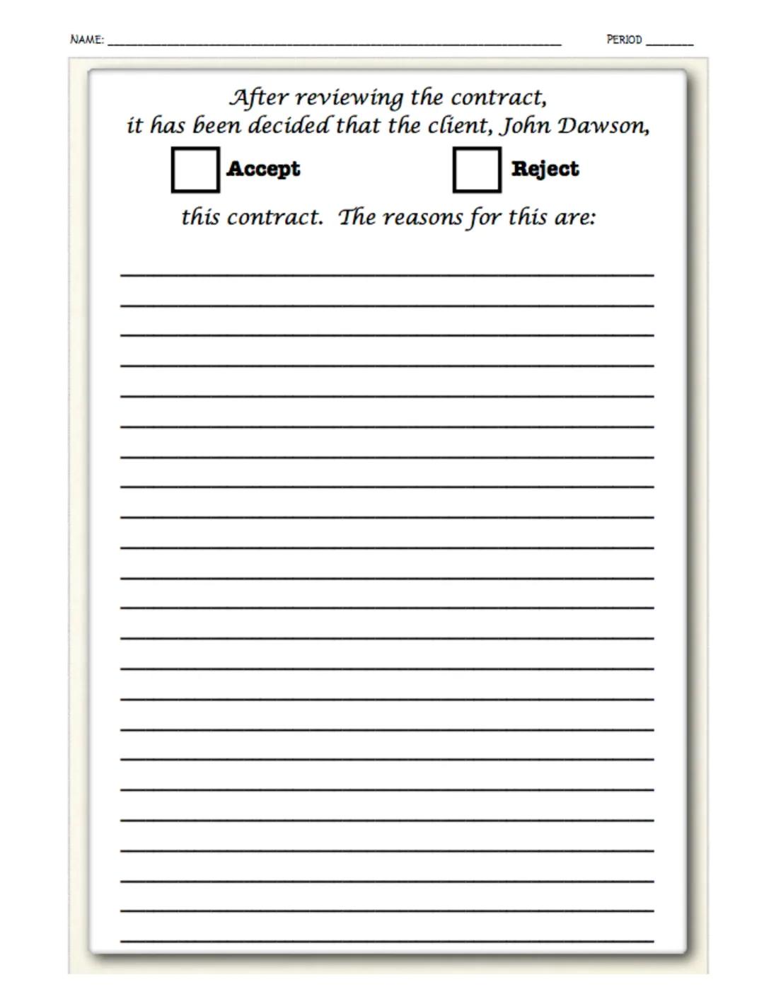 Directions: Read the copies of the 13th, 14th, and 15th amendments that have been provided. For each amendment, rewrite it in your own words
