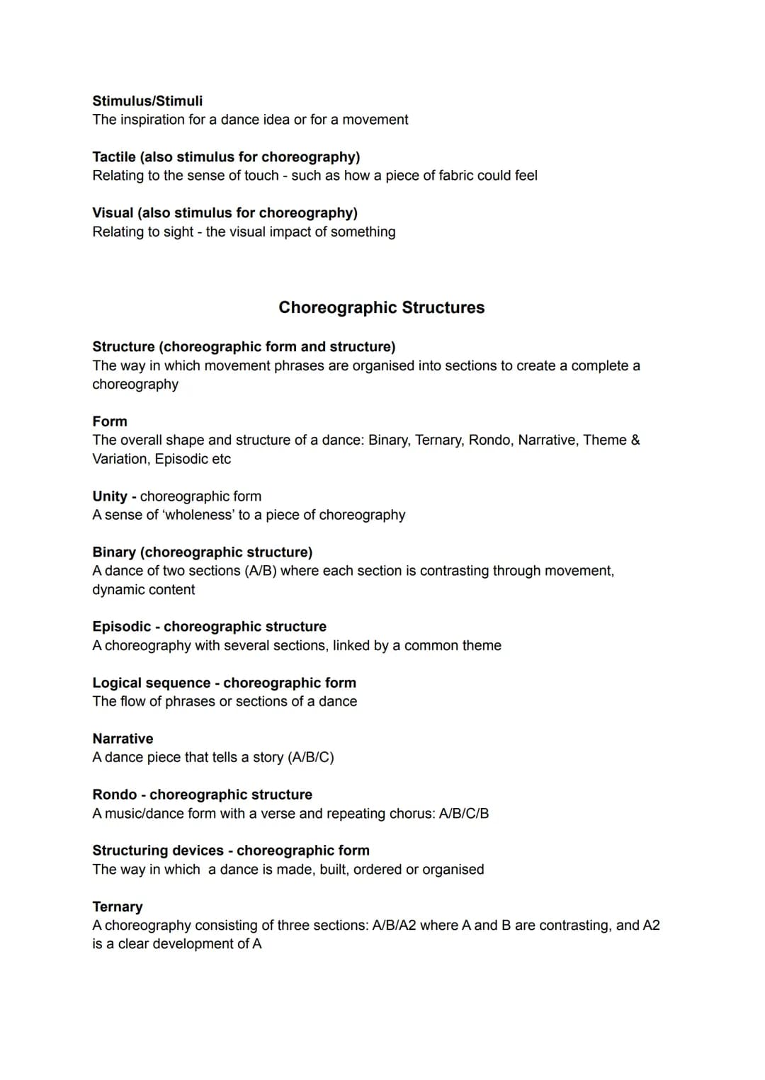 GCSE Dance: Subject Specific Vocabulary

ASDR

Actions
What a dancer is doing: travelling, turning, elevation, gesture, stillness, use of bo