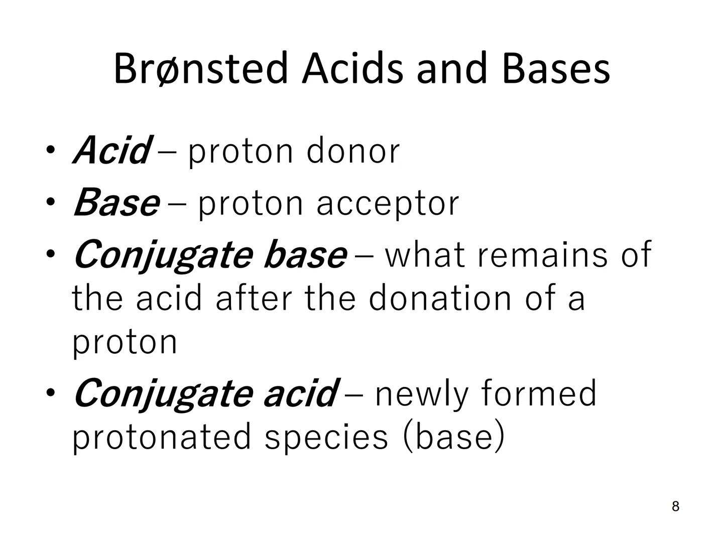 Acid-Base
Equilibria

1 PRE-TEST

1. The products of neutralization are
always water and salts.
2. An acid is a proton donor.
3. Strong base