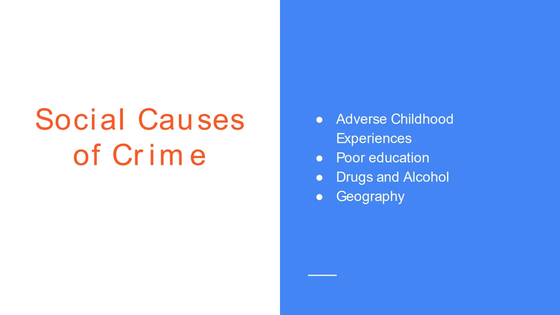 
<h2>The Nature of Crime</h2>
<p><strong>What is crime?</strong><br>Crime is any action that breaks the law of the country. In Scotland, we 