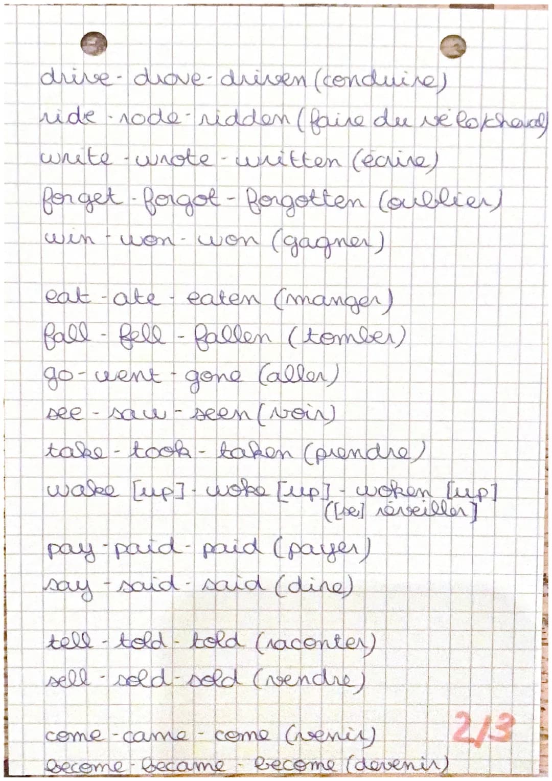 anglais •

verbes irréguliers

bet-bet-bet (parier)

cut-cut-cut (couper)

hit-hit-hit (frapper)

hurt hurt-Rurt (blesser)

put-put-put (met