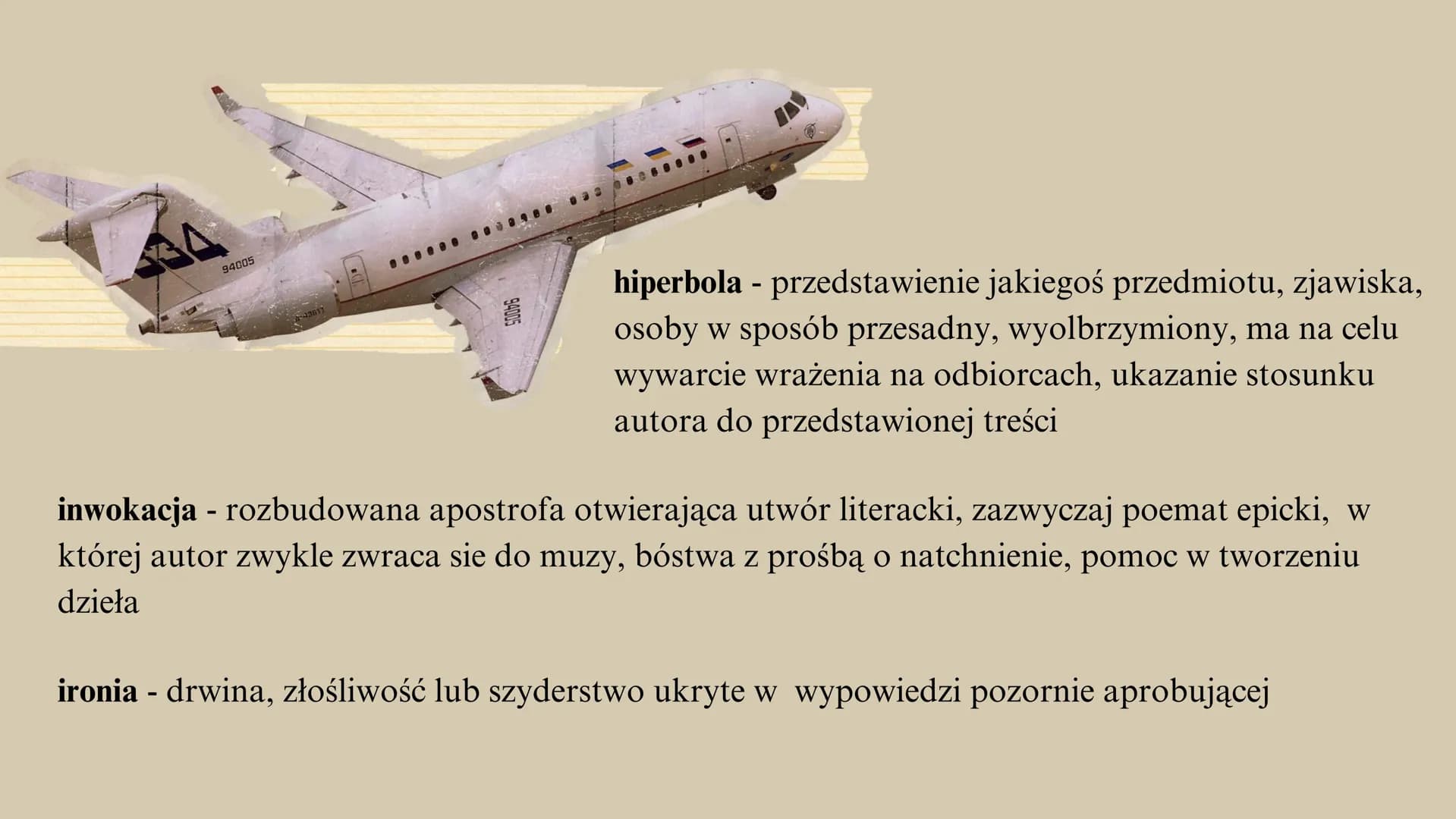 # ŚRODKI

# STYLISTYCZNE apostrofa - bezpośredni, uroczysty zwrot do adresata, którym może być bóstwo, osoba,
zjawisko, pojęcie lub przedmio