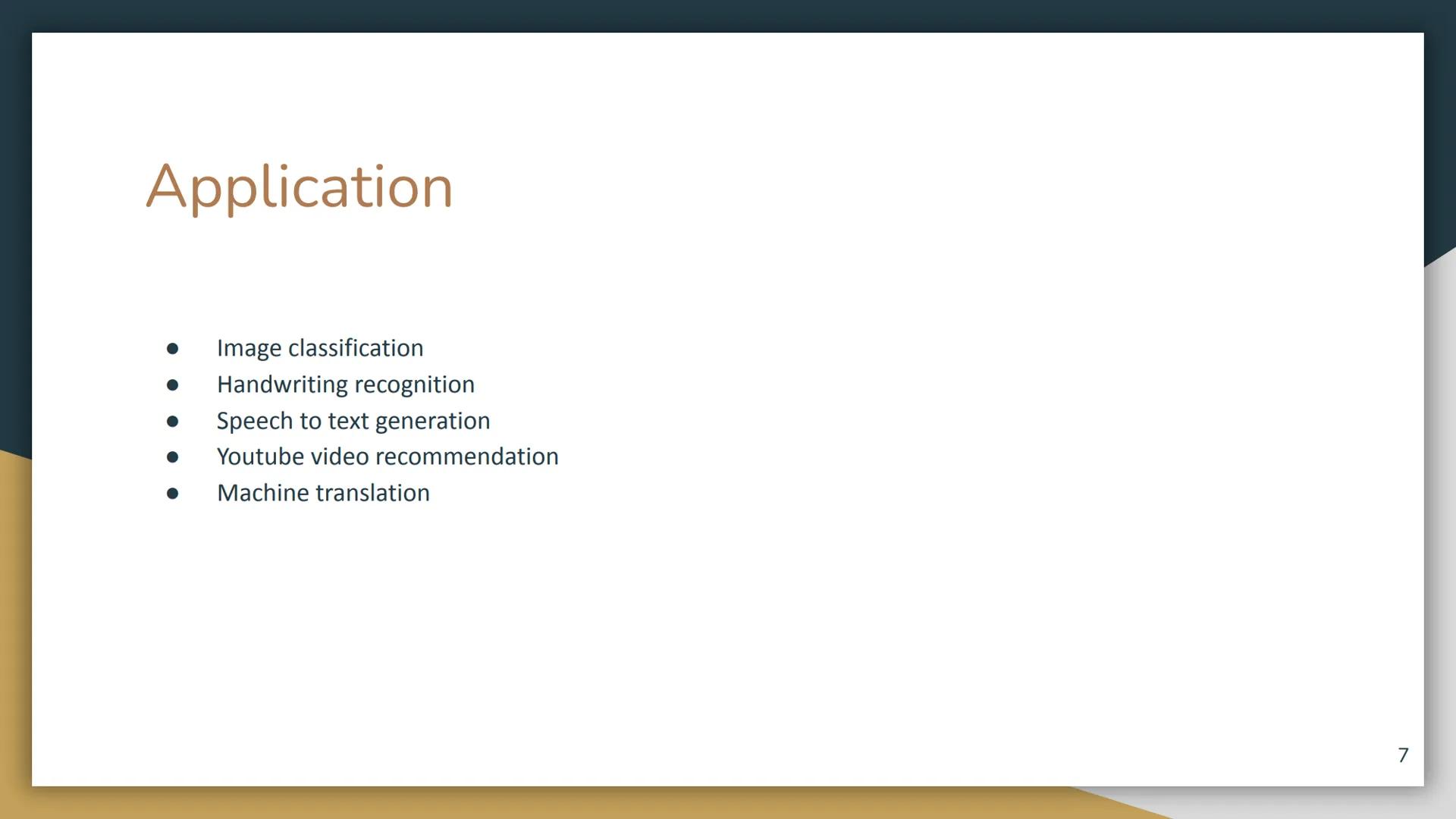 Deep Learning

1 # Overview

• Deep learning: a subfield of machine learning concerned with algorithms inspired by the structure and
functio