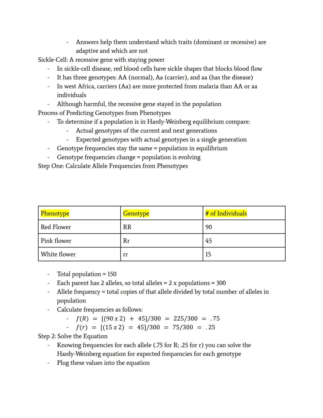 # Hardy-Weinberg Principle
Population Genetics Terms
- Evolution: a process of change in a population through genetic variation over time
- 