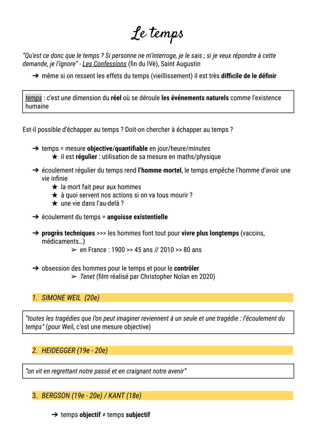 # Le temps

"Qu'est ce donc que le temps? Si personne ne m'interroge, je le sais; si je veux répondre à cette
demande, je l'ignore" - Les Co