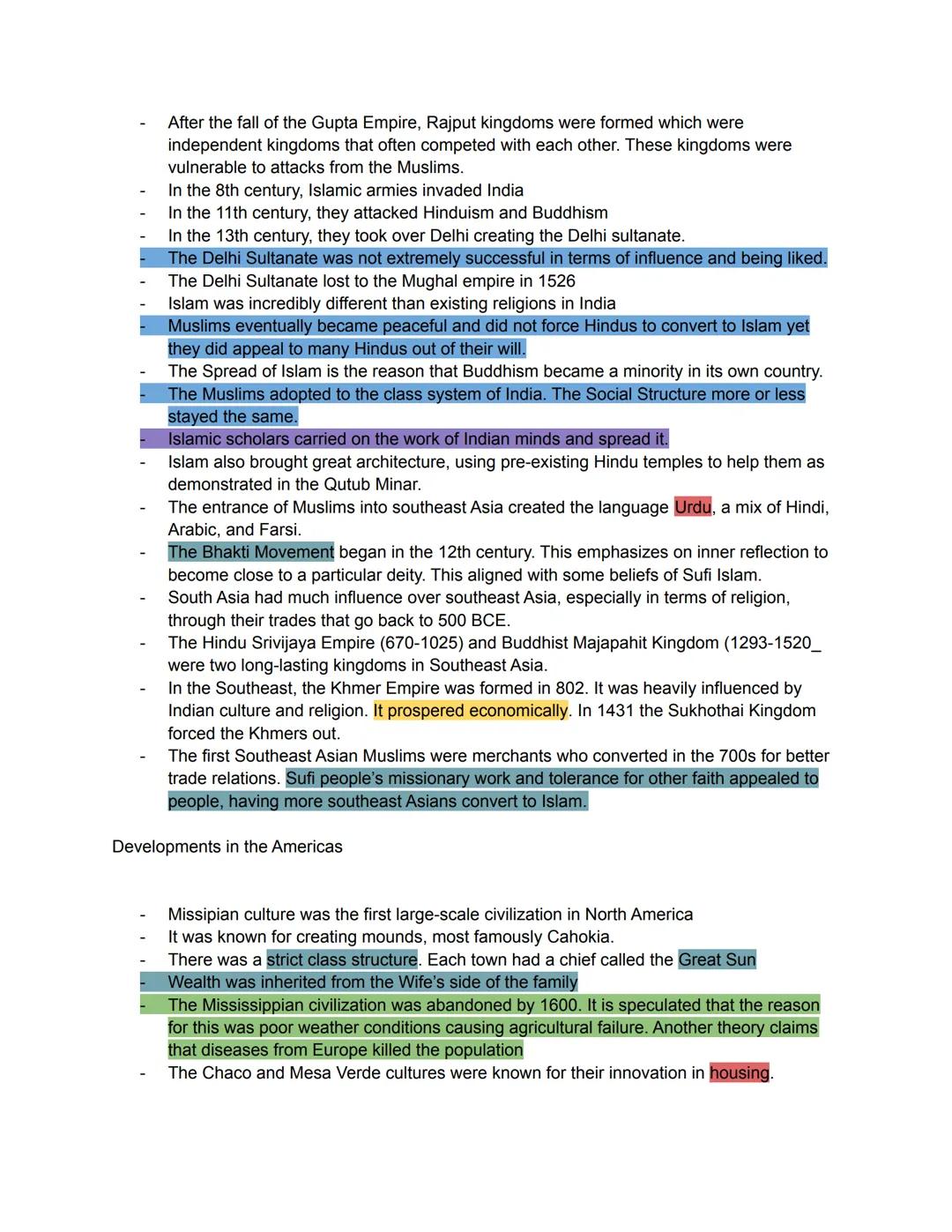 Social
Political
Interactions with environment
Cultural
Economic

- Between 1200 and 1450 empires were growing more complex through innovati