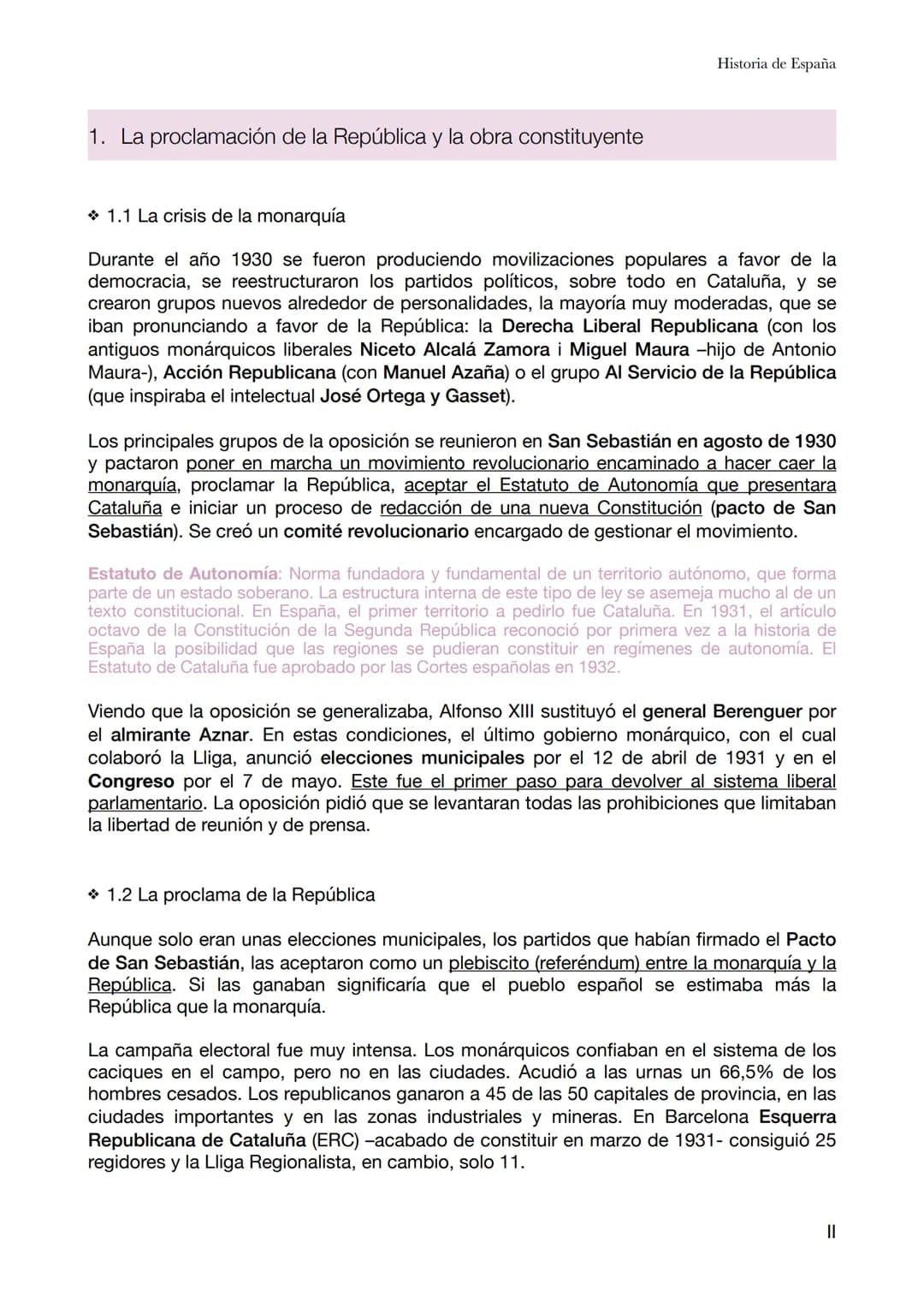 Historia de España

Tema 9 - La segunda república (1931-1936)

Las elecciones municipales del 12 de abril de 1931 dieron la victoria a las f