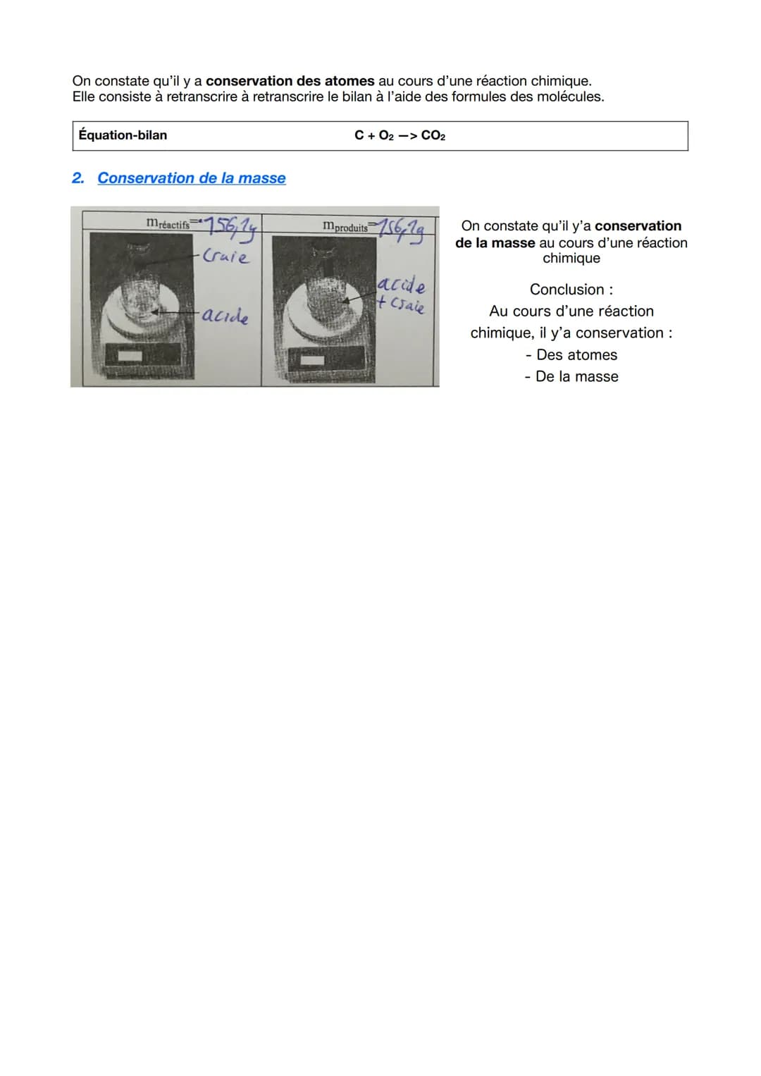# Fiche de révision DS de physique 4e

## Des atomes pour expliquer

### I Qu'est ce que la matière ?

La matière est constituée de particul