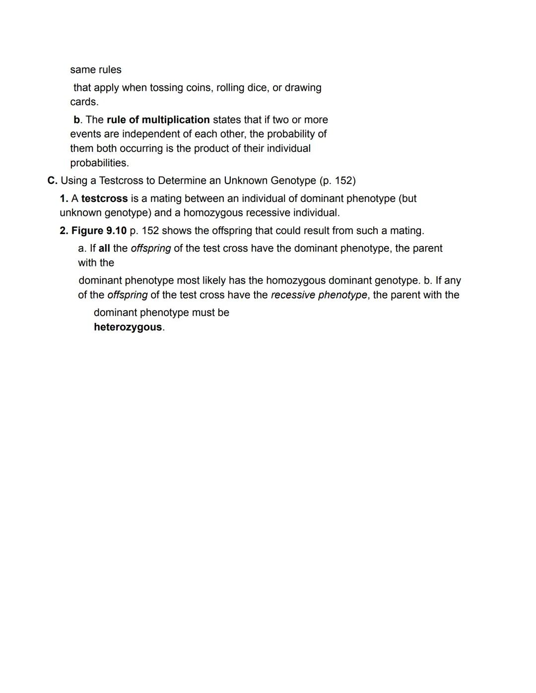 # Guided notes for 009A and 009B Slide Shows: Dihybrid
Crosses & the Test Cross

A. Mendel's Law of Independent Assortment (p. 150 p. 151 Fi