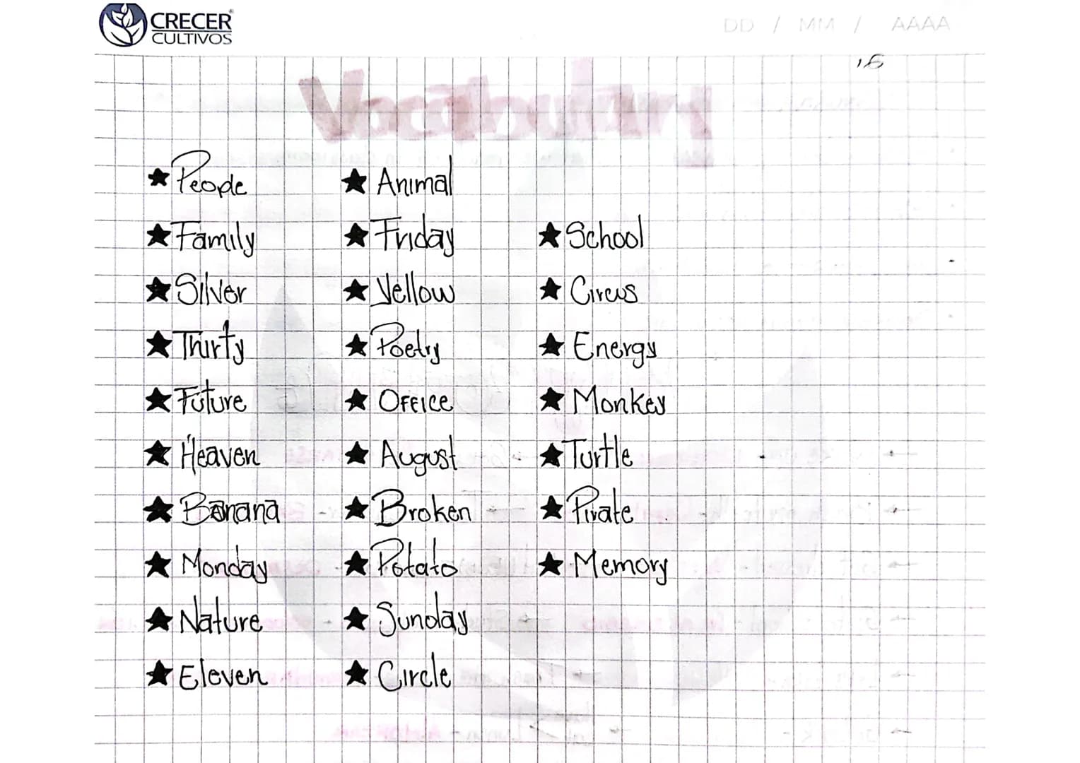 CRECER
CULTIVOS
DD / MM /
AAAA
# QUESTION

* Hi-Hello

* How are you?

* How have you been?

* How is your day?

* Whats your name?

* How o
