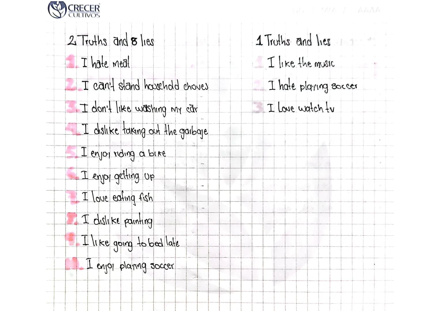 CRECER
CULTIVOS
DD / MM /
AAAA
# QUESTION

* Hi-Hello

* How are you?

* How have you been?

* How is your day?

* Whats your name?

* How o