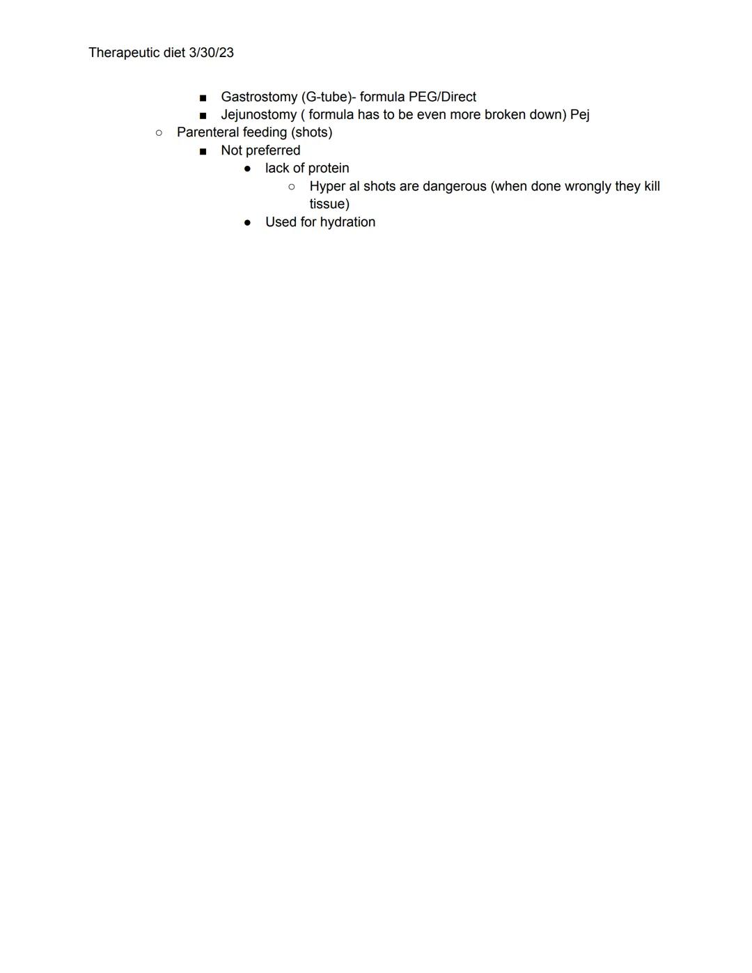 Therapeutic diet 3/30/23

- Therapeutic diets-
    - Part of the treatment of a medical condition is usually modification of a regular
     