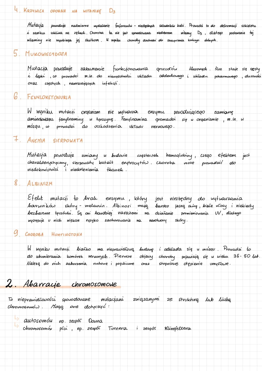 # Genetyka

1. Choroby genetyczne człowicka

CHOROBY JEDNOGENOWE → są spowodowane mutacjami i jednym genie. Dzielimy
je ze względu na lokali