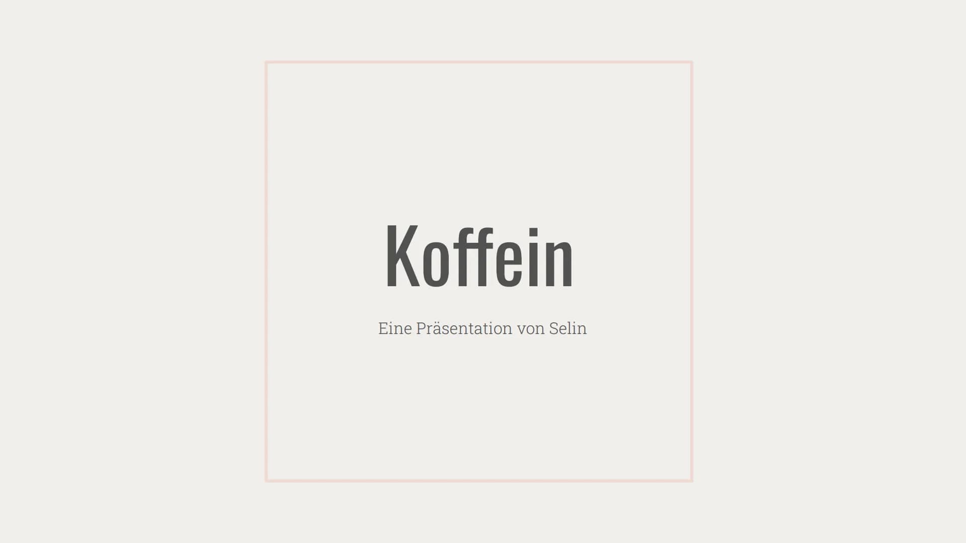 # Koffein

Eine Präsentation von Selin TABLE OF CONTENTS

01 Koffein
Was ist Koffein überhaupt ?

02 Gewinnung
Wie wird Koffein hergestellt?