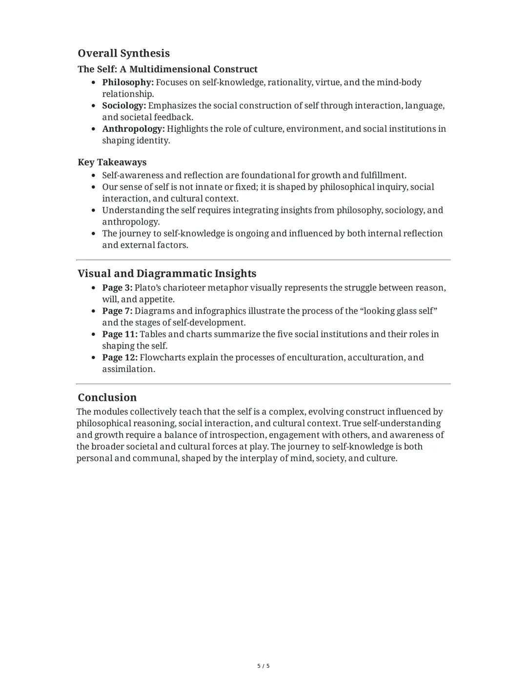Module Summary: The Self from the Perspectives of Philosophy,
Sociology, and Anthropology
MODULE 1: From the Perspective of Philosophy
Learn