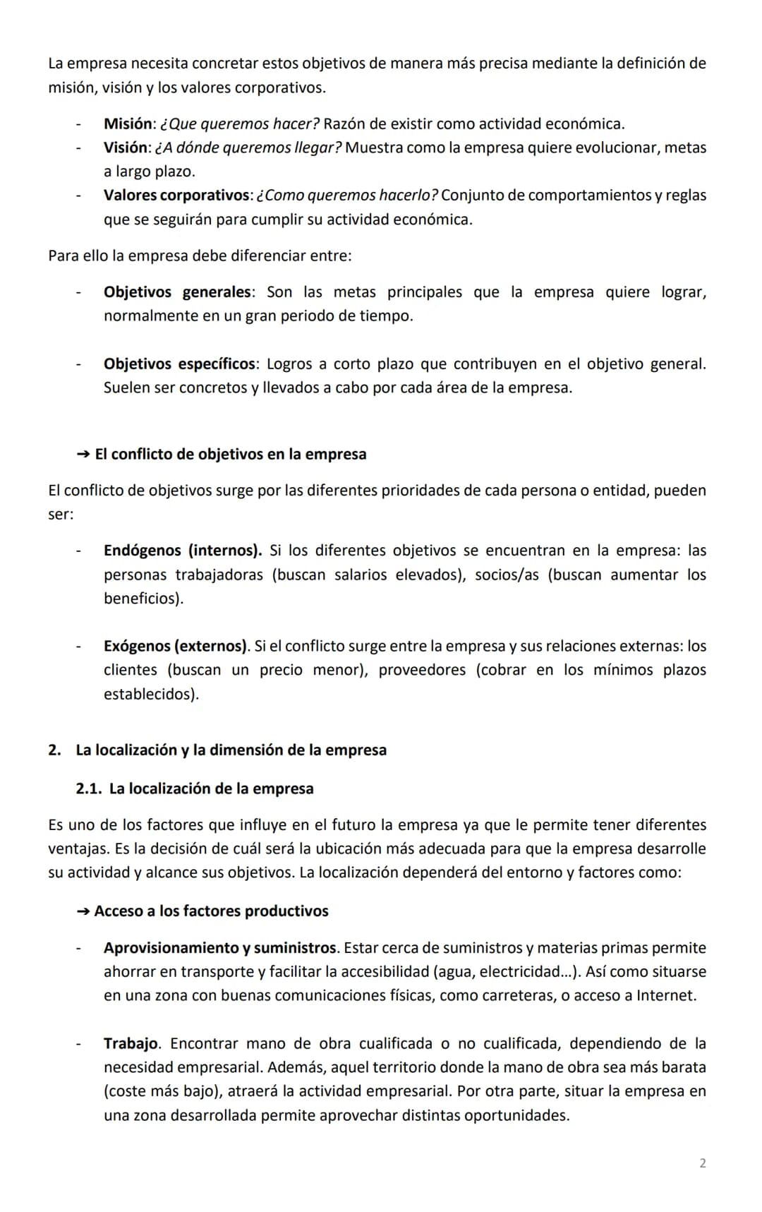 1. La empresa: elementos, funcionamiento y objetivos

La empresa es un agente económico responsable de producir bienes y servicios que se
co