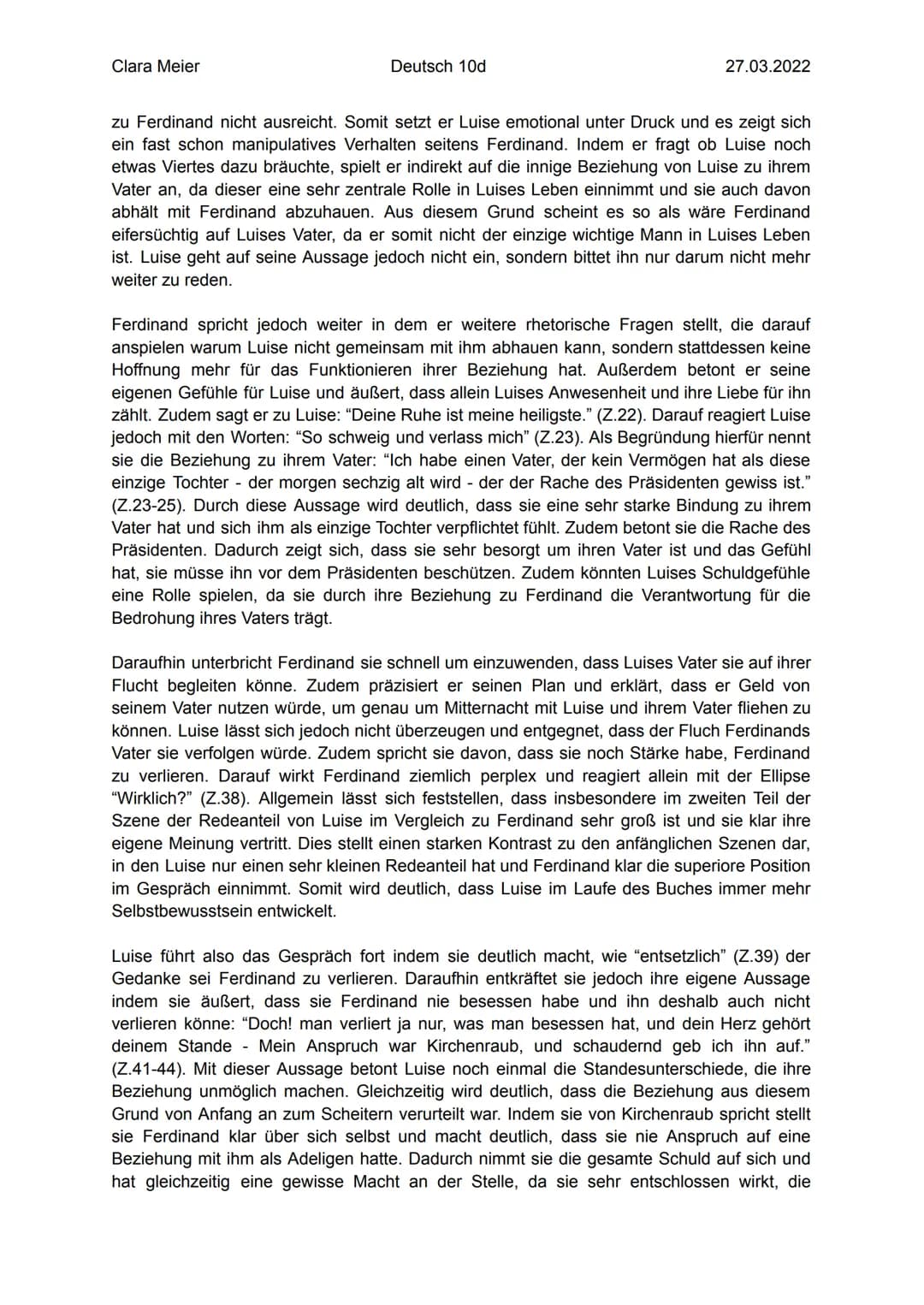 Clara Meier
Deutsch 10d
27.03.2022

Szenenanalyse: Akt 3 / Szene 4

# Kabale und Liebe

Das bürgerliche Trauerspiel "Kabale und Liebe" von F