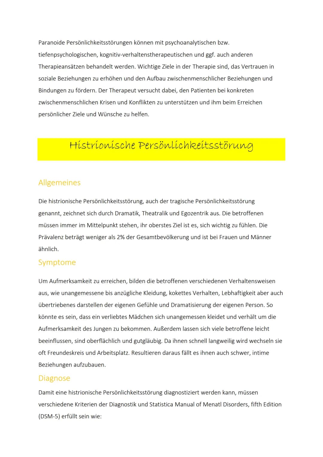# PERSÖNLICHKEITSSTÖRUNGEN

Bei einer Persönlichkeitsstörung handelt es sich im Allgemeinen um stabile denk und Handels
Muster die so extrem