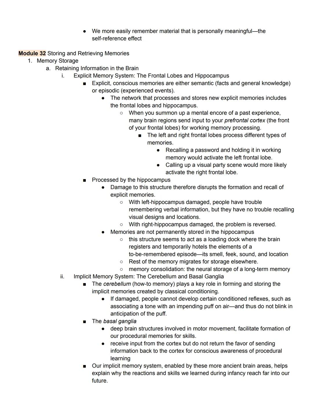 
<p>In Module 31, we learn about the three step memory process and how memories are studied and encoded. This module introduces the concept 