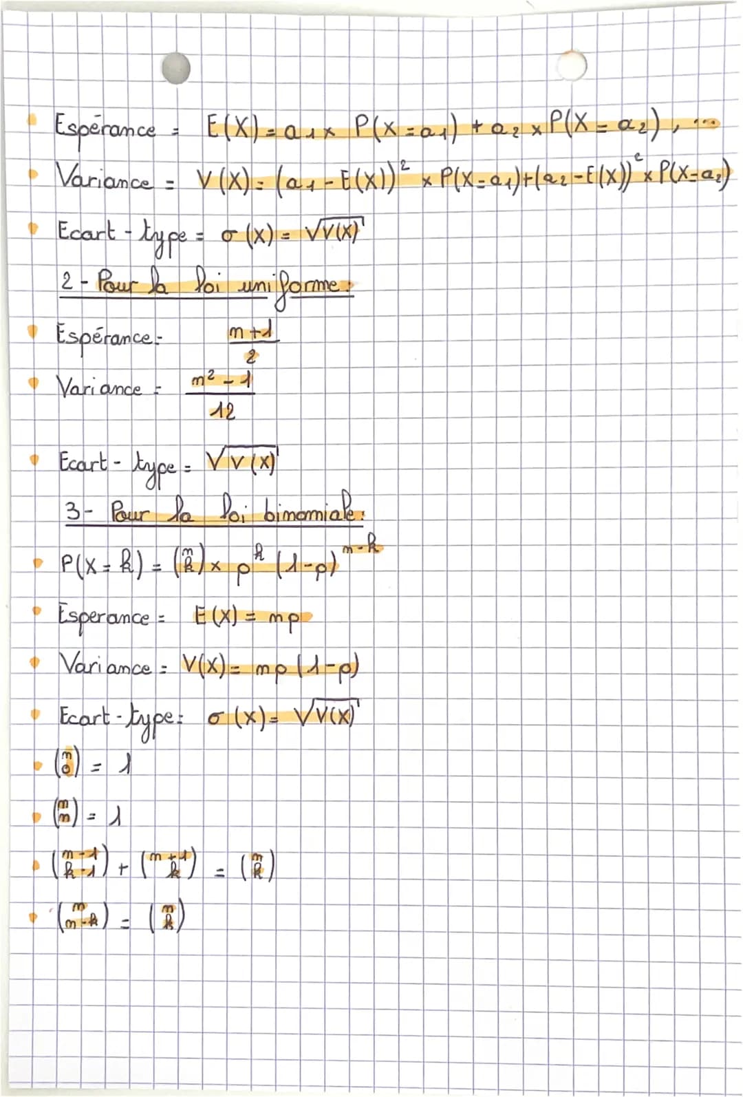 # MATHS COMPL

Les lois discrètes

I-Definitions

*   A et B sont deusc évènements, parties de l'univers $\Omega$:
    *   intersection $(A 