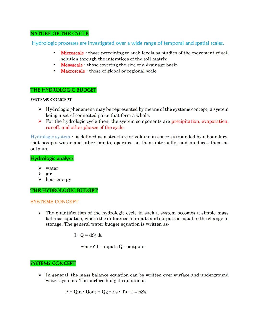 # HYDROMETEOROLOGY

THE HYDROLOGIC CYCLE

*   The water cycle
*   The central focus of hydrology
*   The interdependence and continuous move