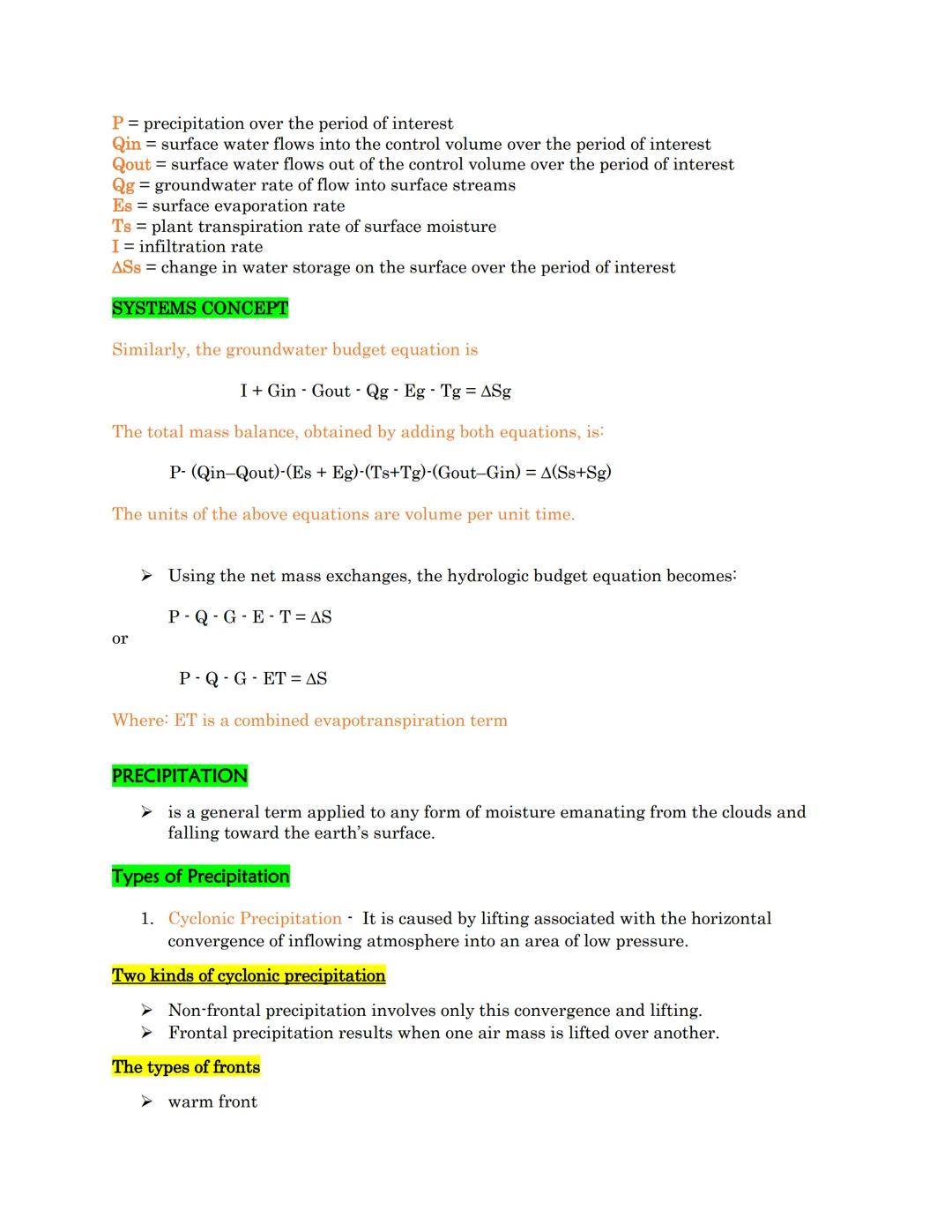 # HYDROMETEOROLOGY

THE HYDROLOGIC CYCLE

*   The water cycle
*   The central focus of hydrology
*   The interdependence and continuous move