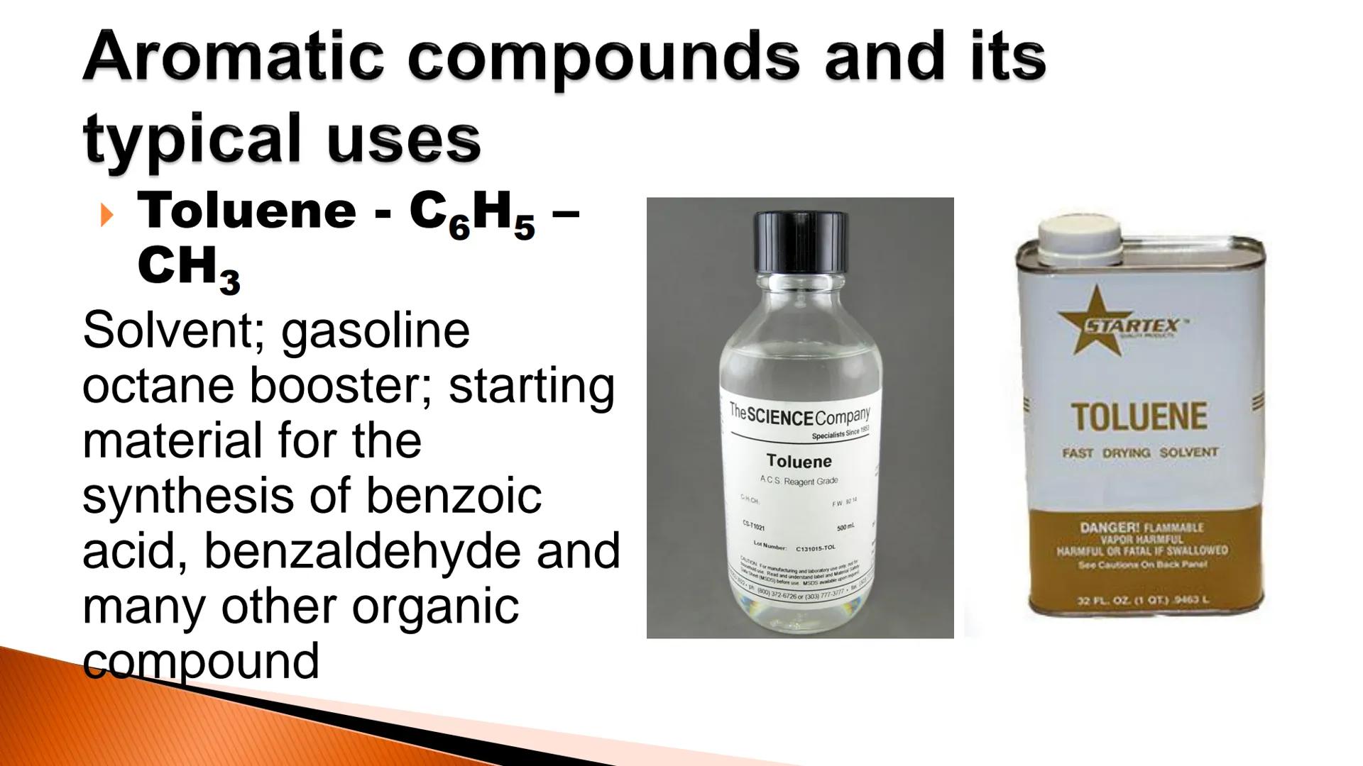 # Benzene & Aromatic
Compounds

Based on McMurry's Organic Chemistry, 7th edition # Discovery of benzene

► Isolated in 1825 by Michael Fara