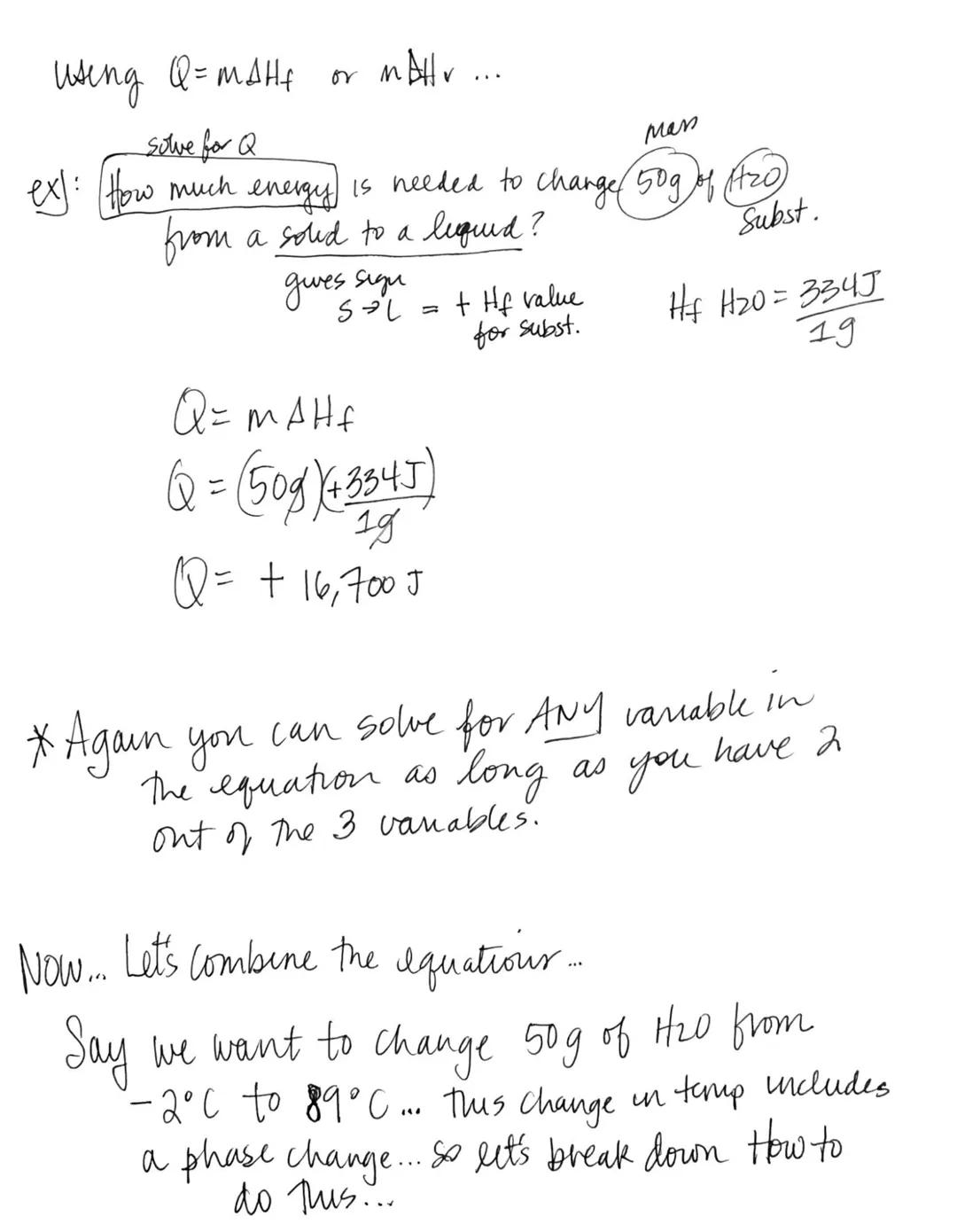 
<p>To Calculate the amount of energy a system absorbs or loses, we have a couple of equations:</p>
<h2 id="specificheatandheatcapacity">Spe