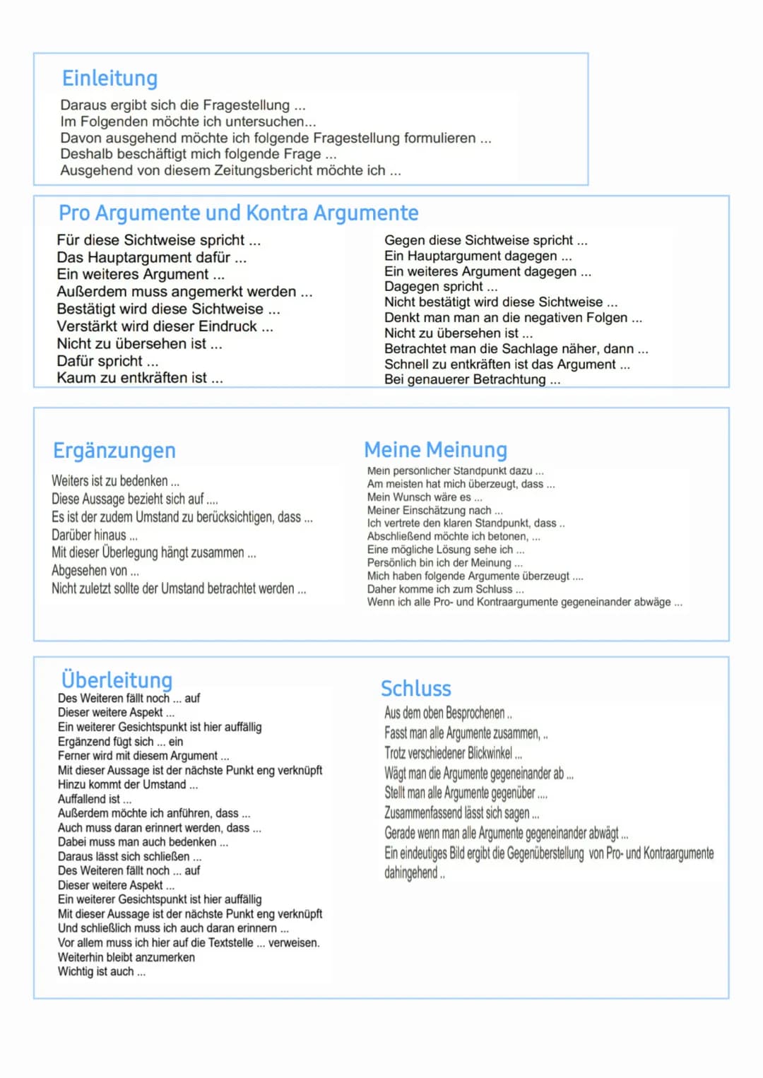 # Einleitung

Daraus ergibt sich die Fragestellung ...
Im Folgenden möchte ich untersuchen...
Davon ausgehend möchte ich folgende Fragestell