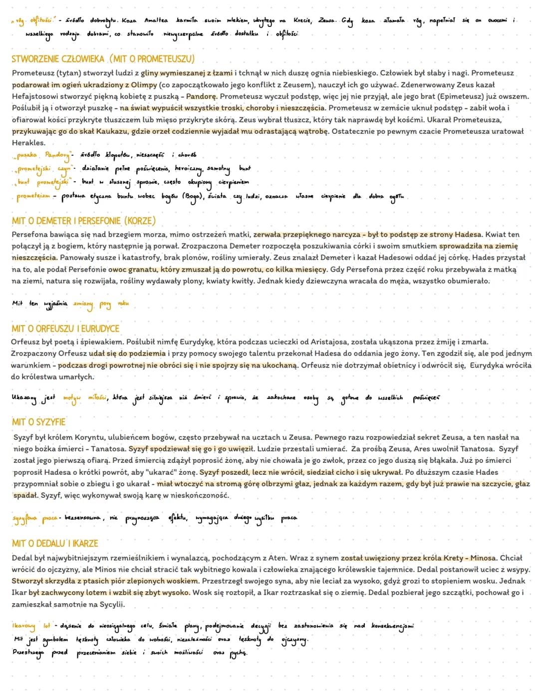 # Mitologia

MIT: narracyjna opowieść pruekazywana od pokoleń o zjawiskach nadprayrodzonych, najczęściej bogach, demonach, magicanych stworz