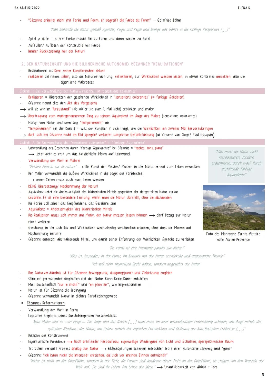 BK ABITUR 2022
ELENA K.

PAUL CÉZANNE (1839-1906)
1. ABBILD UND IDEE (DIE "REALISATIONEN")
11. Der Aspekt der Farbe in Cézannes Gemalden

►D