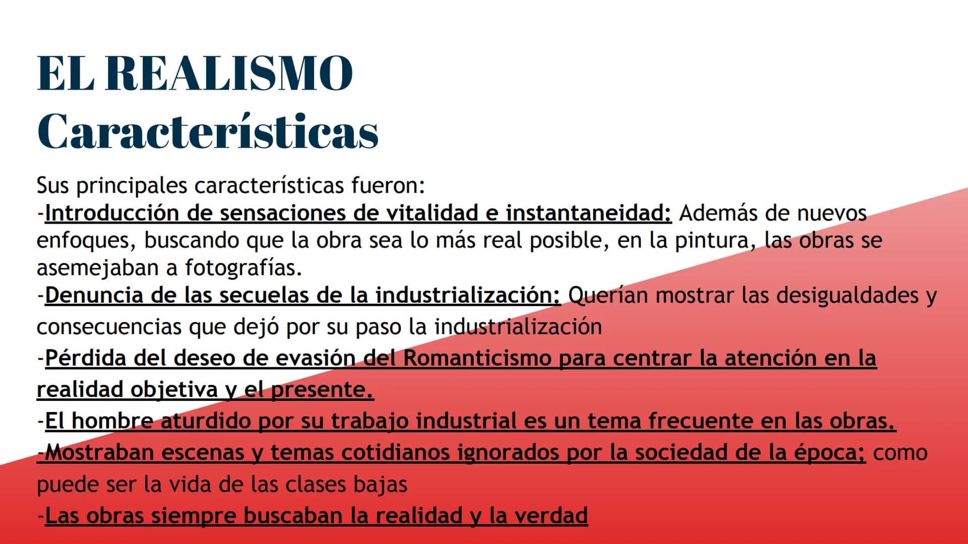 # Características del Realismo y el
# Naturalismo ÍNDICE

Introducción Dia.3
EL REALISMO Dia.4
- Contexto histórico Dia.4
- Características 