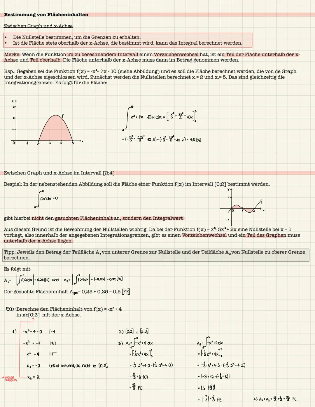 # Das Integral und orientierter Flächeninhalt

Definition:

Eine Funktion f heißt integrierbar im Intervall [a;b], wenn die Annäherung durch