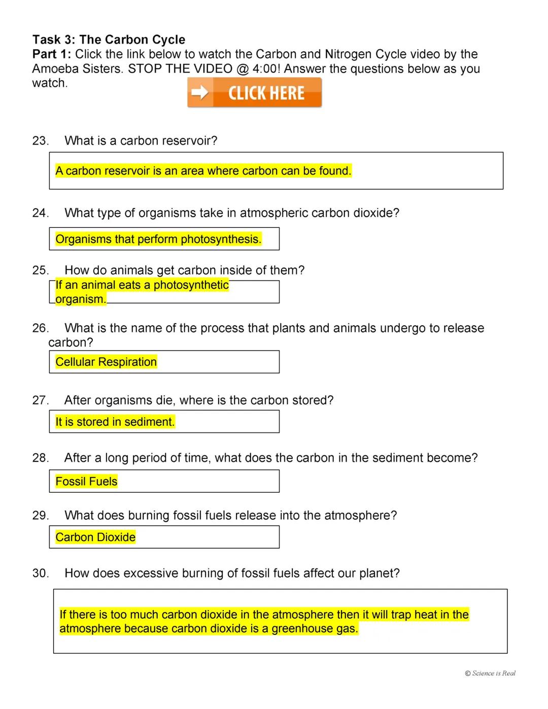 Biogeochemical Cycles Webquest
Name:
Task 1: Introduction to the Biogeochemical Cycles
Click the link below to watch the Biogeochemical Cycl