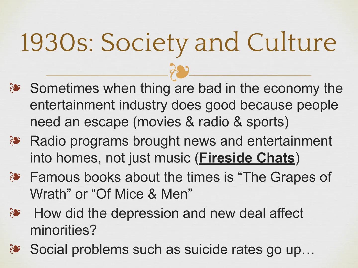 # The New Deal:
Ending the Great Depression

EQ: How did the US Government
try to fix the Great Depression? # Hoover Struggles with the Depr