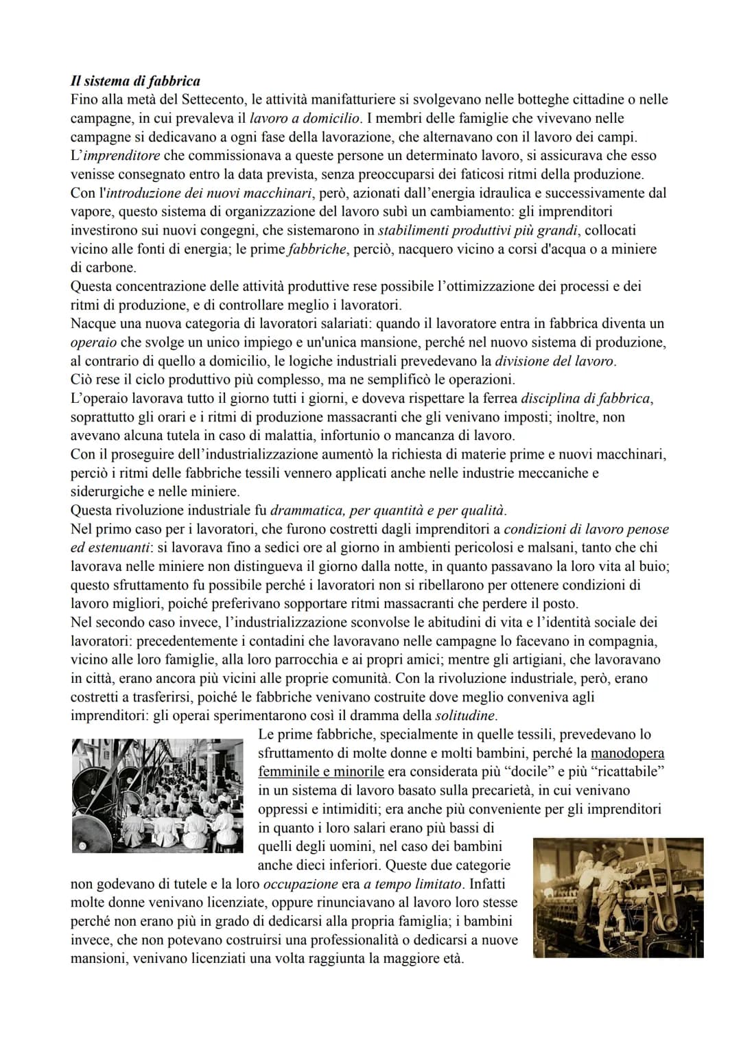 # LA RIVOLUZIONE INDUSTRIALE BRITANNICA

In Gran Bretagna, verso la fine del Settecento, prende
avvio la rivoluzione industriale, un radical