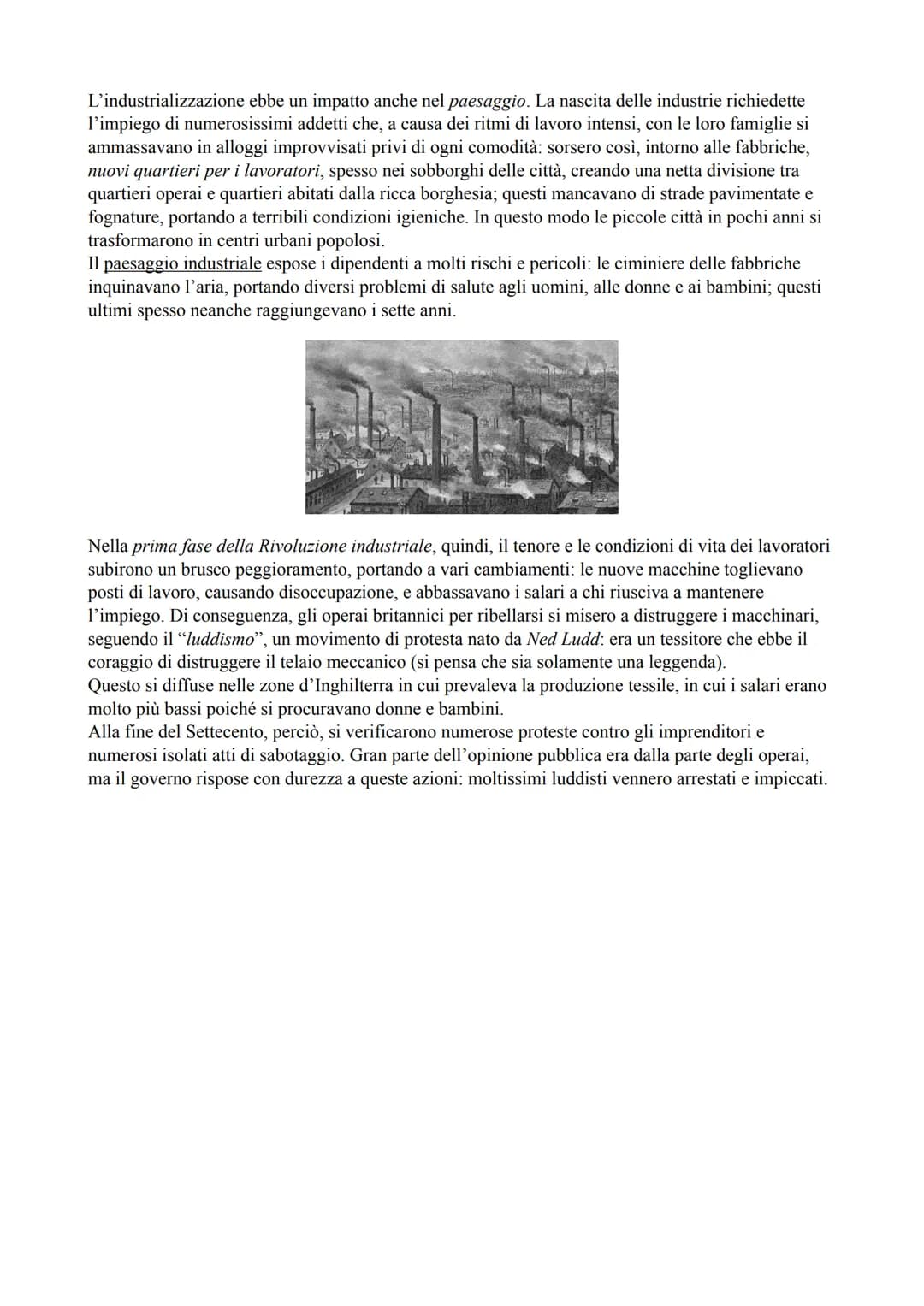 # LA RIVOLUZIONE INDUSTRIALE BRITANNICA

In Gran Bretagna, verso la fine del Settecento, prende
avvio la rivoluzione industriale, un radical