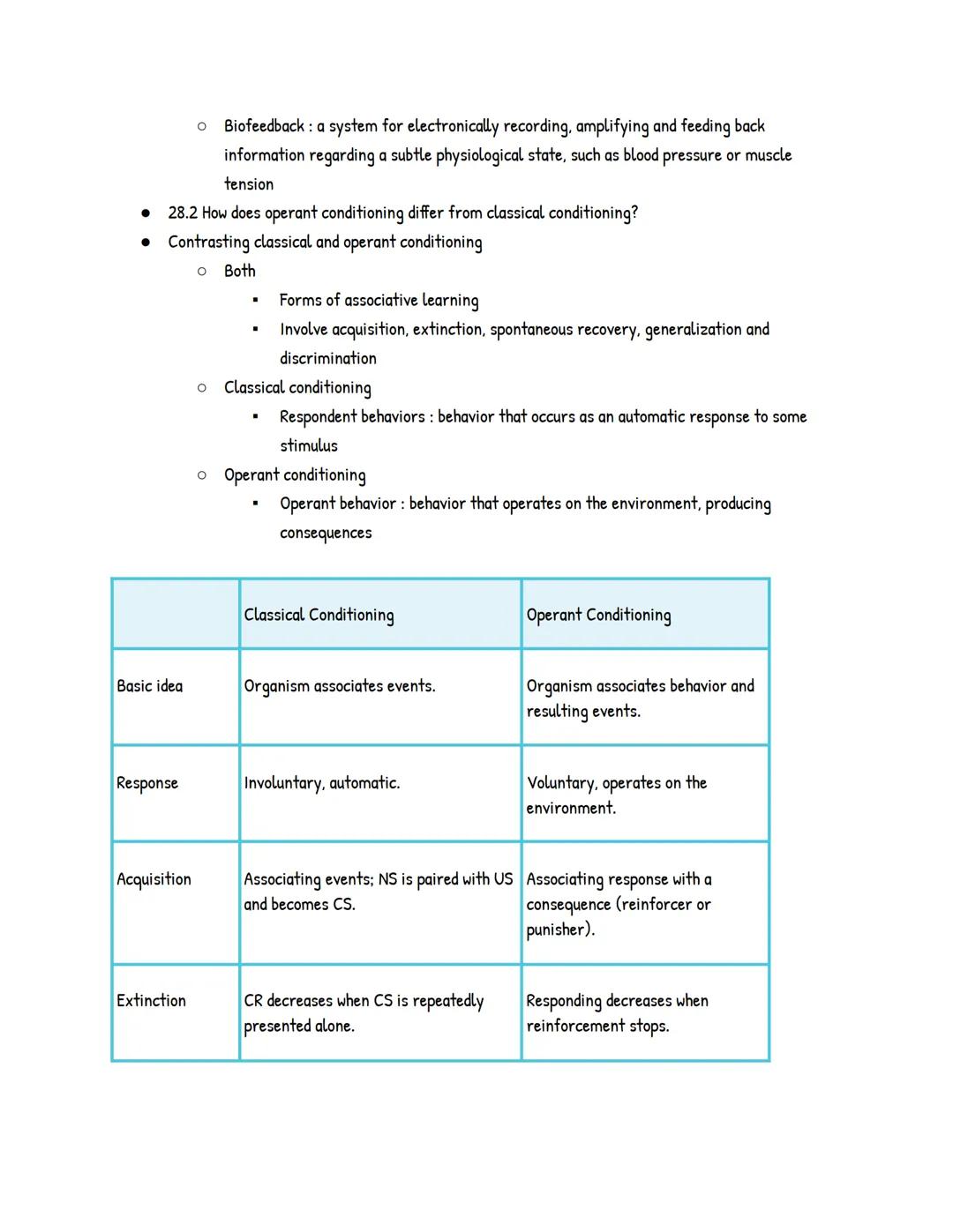 UNIT 6 : Learning

Module 26: How We Learn and Classical Conditioning

• Learning: the process of acquiring new and relatively enduring info