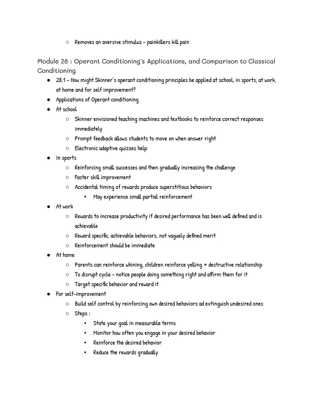 UNIT 6 : Learning

Module 26: How We Learn and Classical Conditioning

• Learning: the process of acquiring new and relatively enduring info