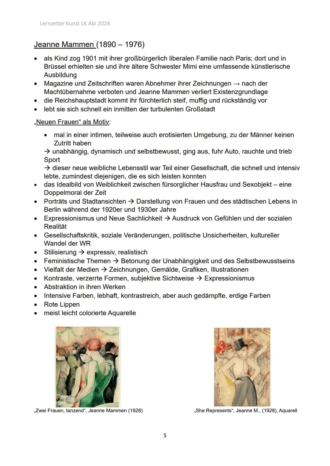 # Lernzettel Kunst LK Abi 2024

Kunst LK

Q1.1 Künstlerinnen und Künstlern des späten 19. + frühen 20.
Jahrhunderts

Romantik (ca. 1790-1850