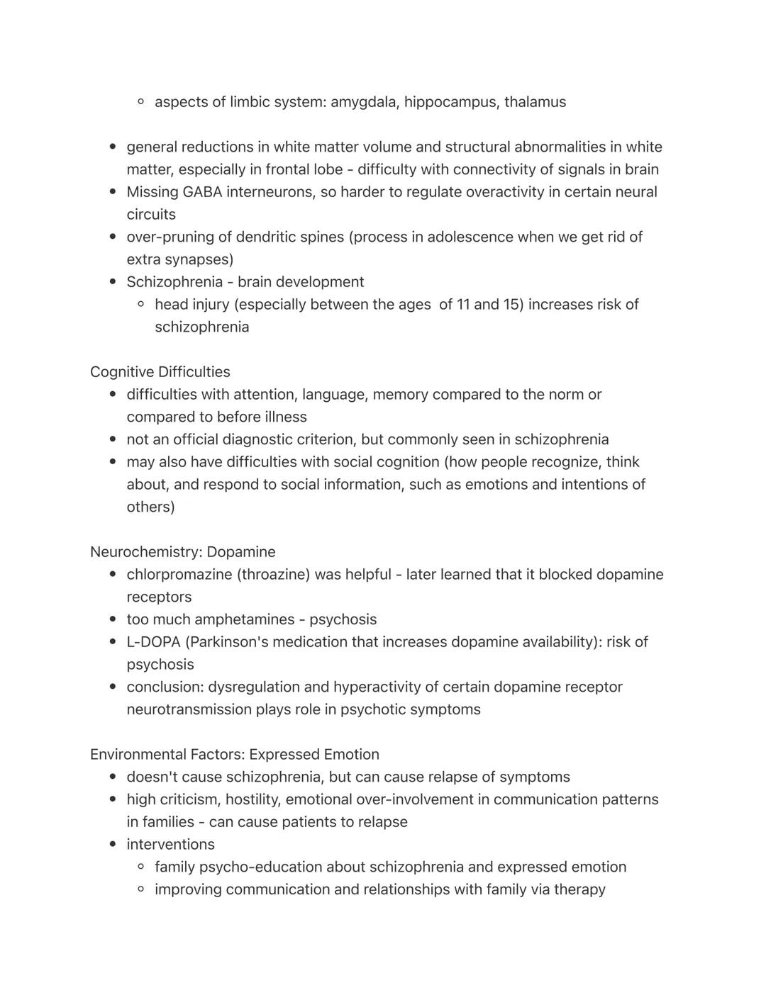 # Schizophrenia and Psychosis

Schizophrenia and Stigma
*   violence
    *   people with schizophrenia much more likely to be victims of vio