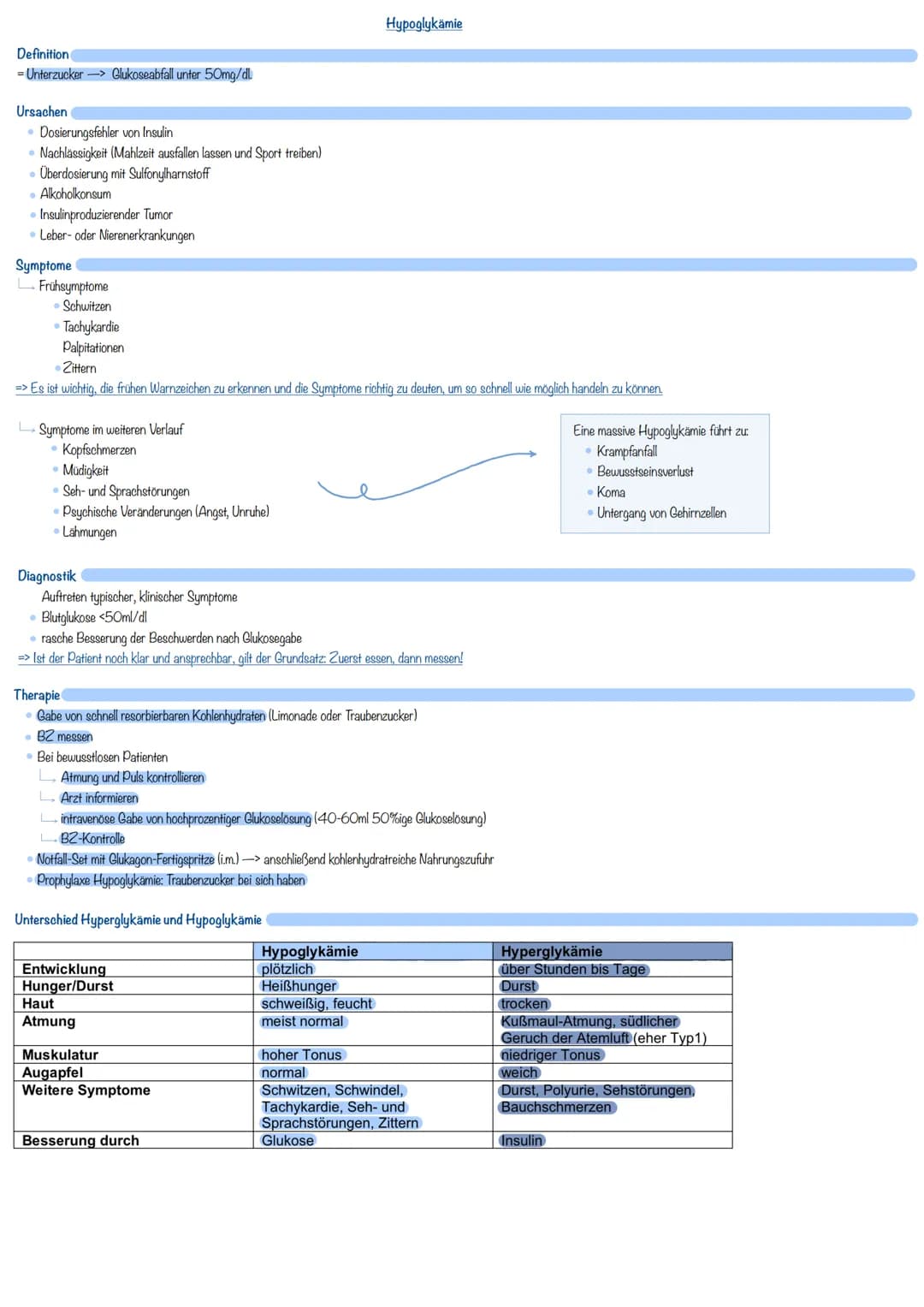 # Diabetes
Typ II

Definition
= chronisch verlaufende Erkrankung mit gestörtem Glukosestoffwechsel
- Blutglukose zu hoch aufgrund eines Insu