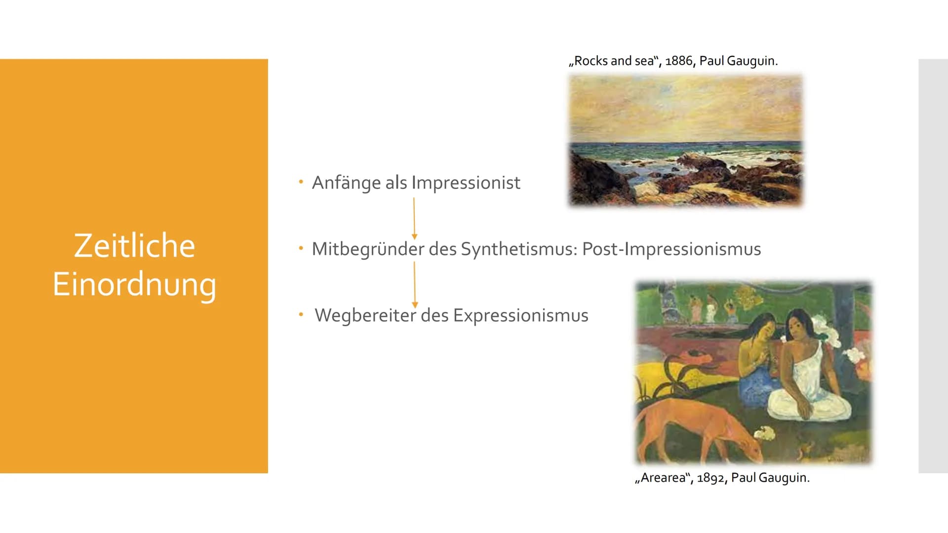 # Paul Gauguin

> Mitbegründer des Post-Impressionismus und
Wegbereiter des Expressionismus Gliederung

1. Paul Gauguin
2. Tahiti
3. Bilder 