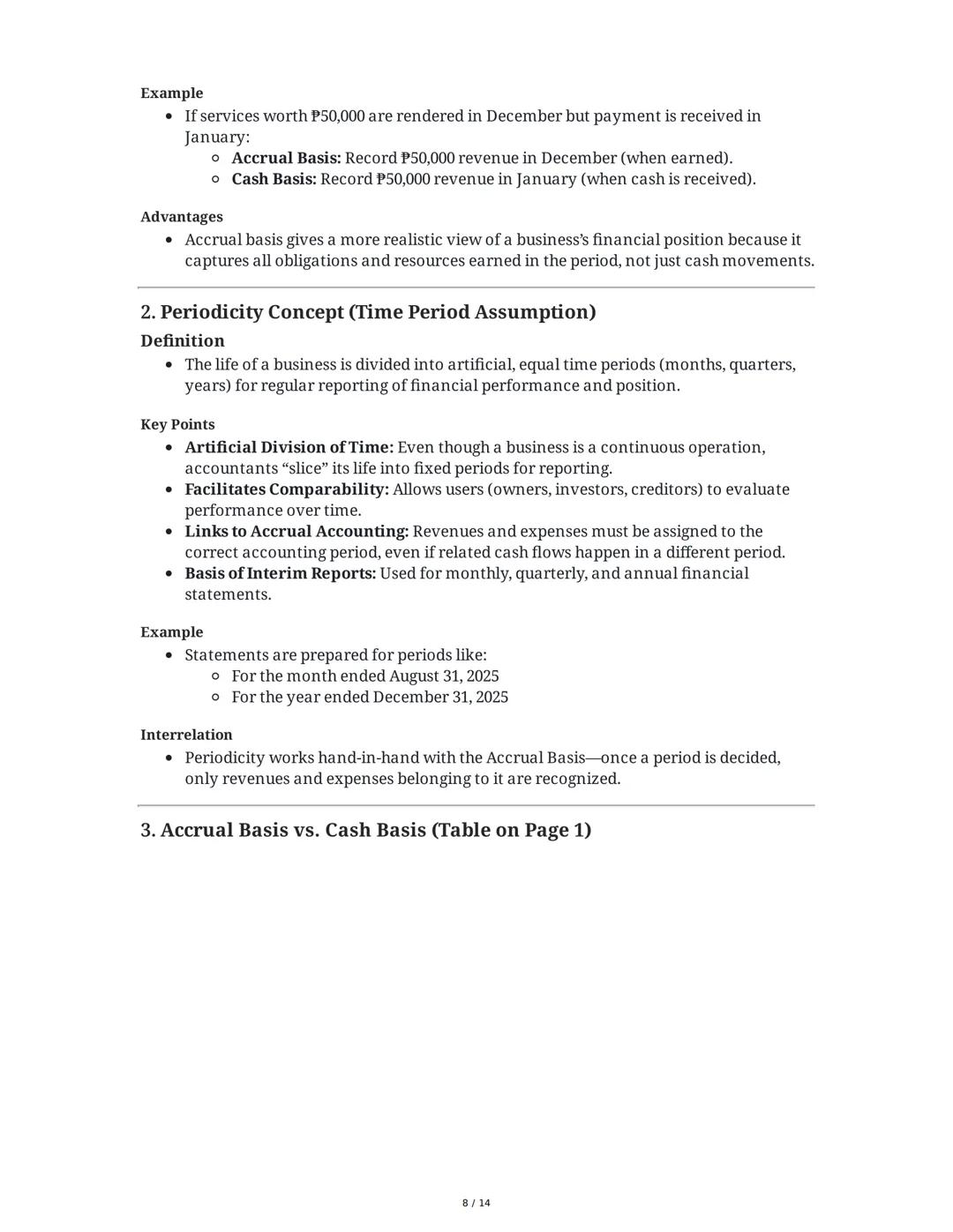 Comprehensive Summary: Adjusting Entries, Accrual
Accounting, and Financial Statements
1. Accrual Basis of Accounting
Definition and Key Pri