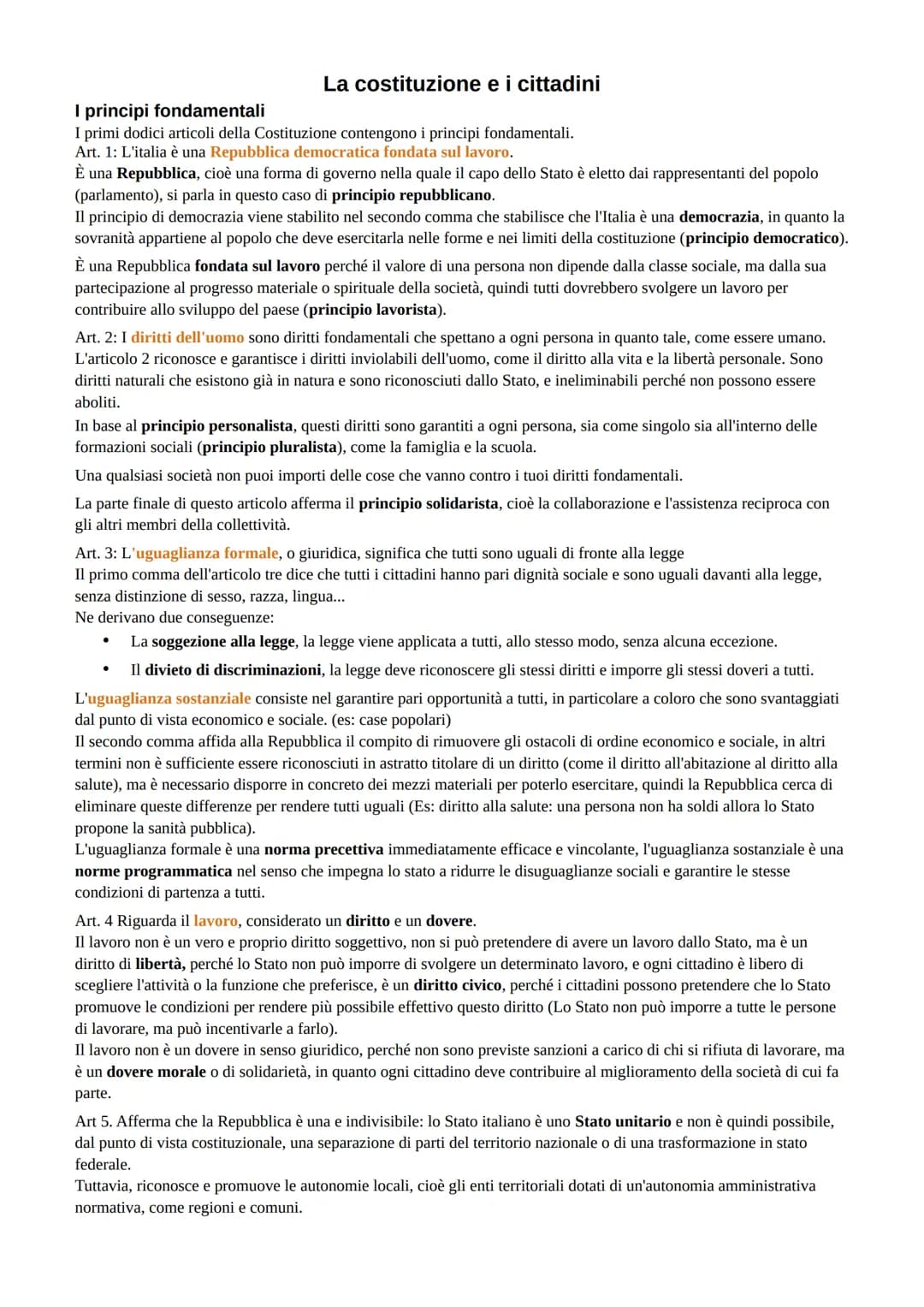 # Lo Stato e la costituzione

Le caratteristiche dello Stato

Lo Stato è l'organizzazione politica di un popolo stabilito su un territorio e